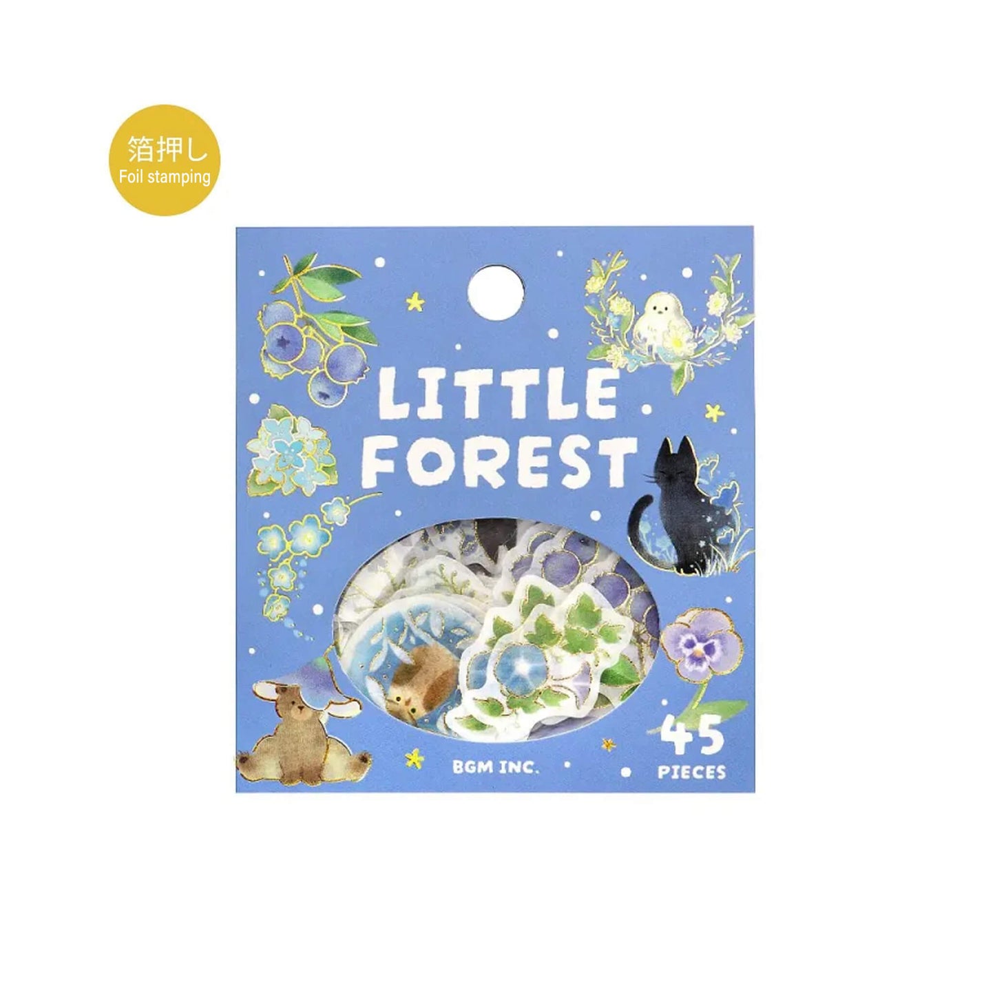 BGM Flake Sticker Little Forest - Blue