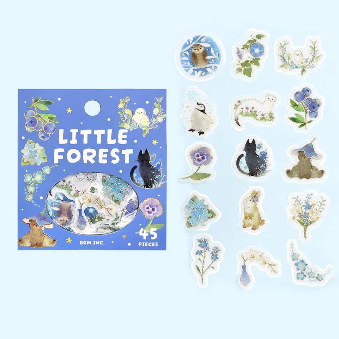 BGM Flake Sticker Little Forest - Blue