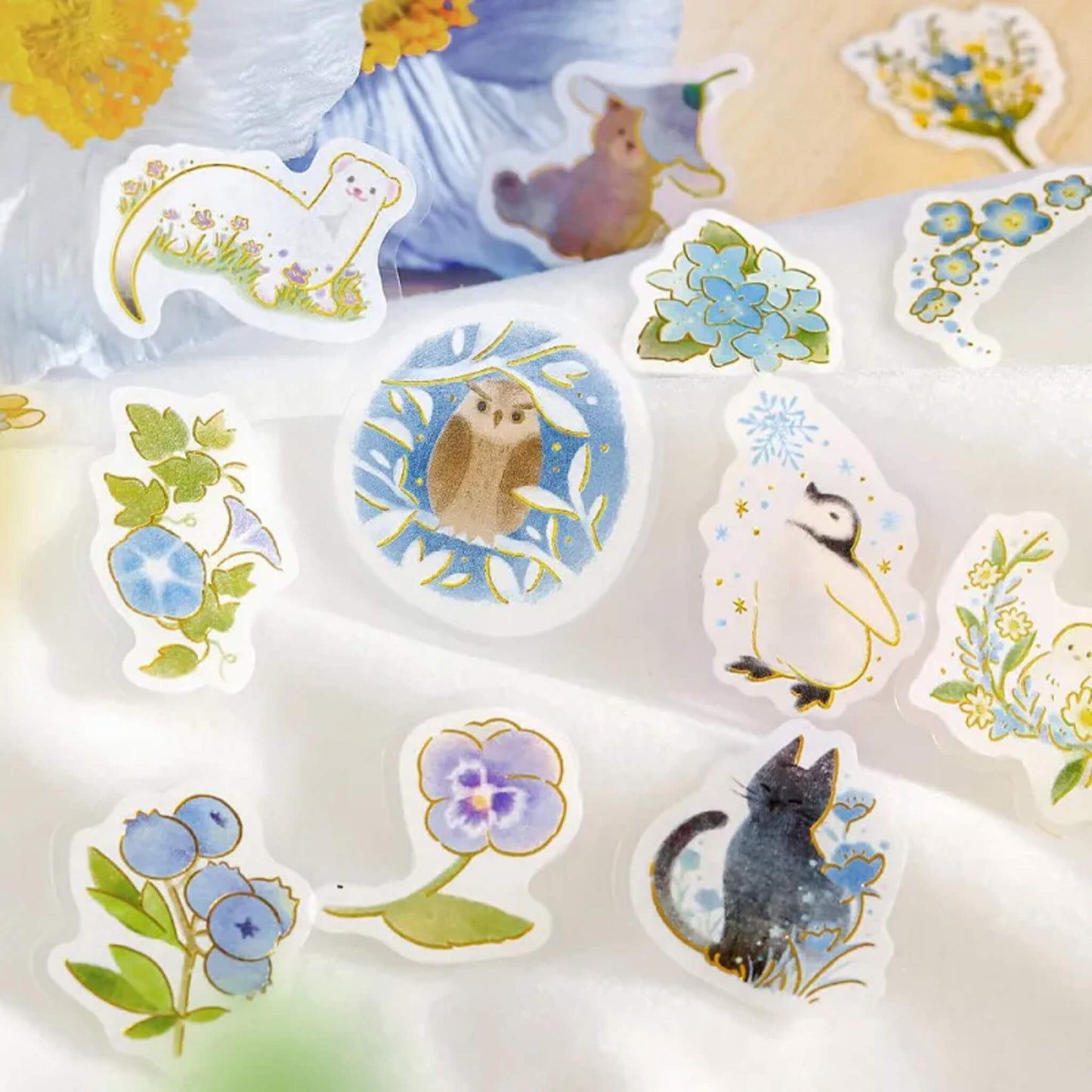 BGM Flake Sticker Little Forest - Blue