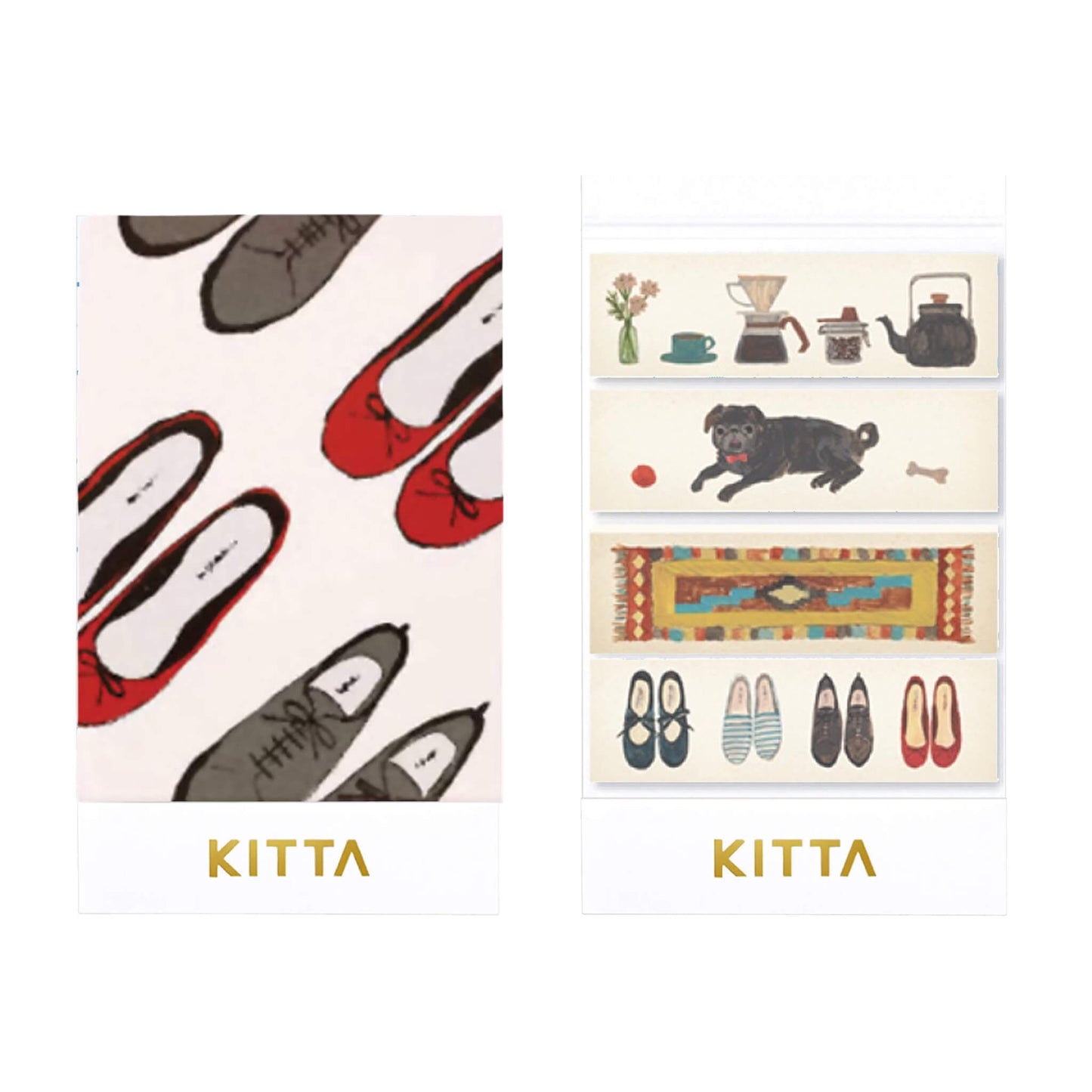 King Jim HITOTOKI KITTA Basic Washi Tape Reprinted - Classic