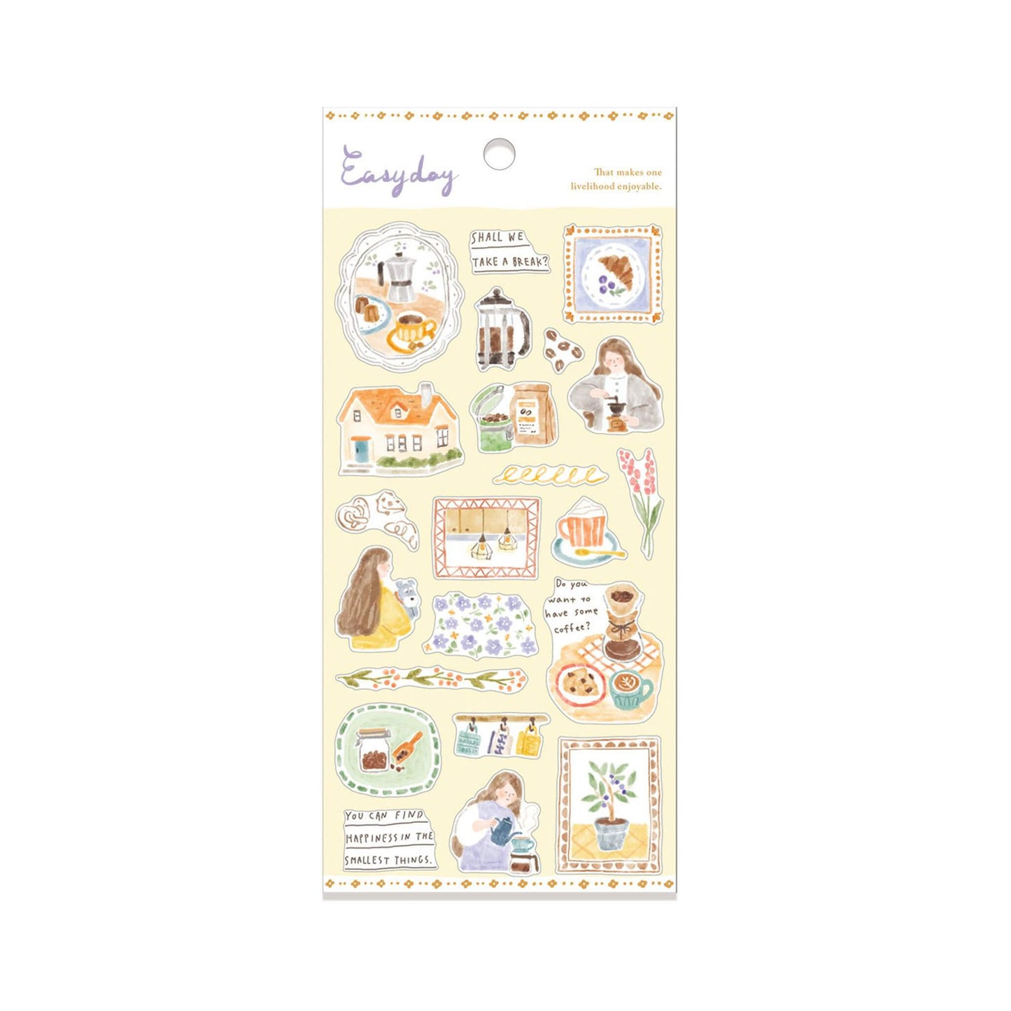 Mind Wave Easy Day Sticker - Coffee