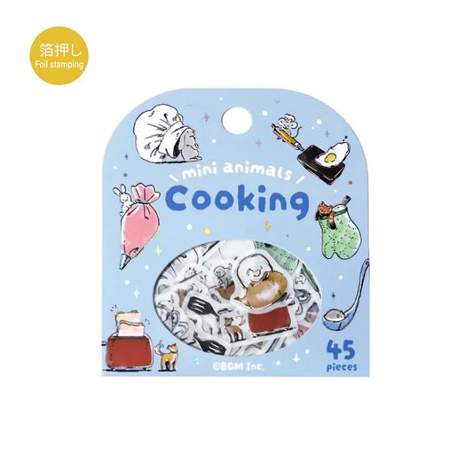 BGM Foil Flake Sticker Mini Animals - Cooking