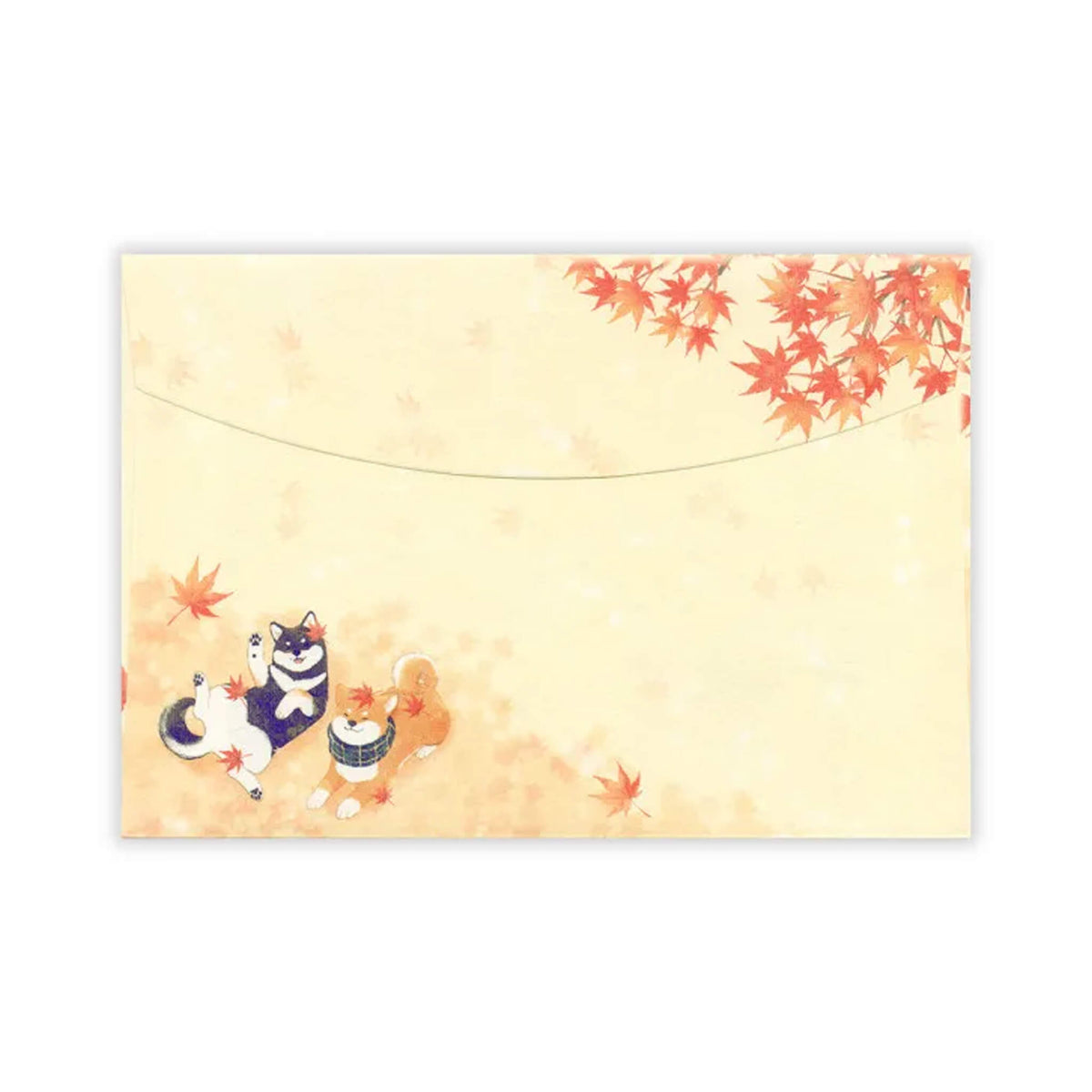 NB Envelopes - Autumn Scenery: A Walk with Shiba Dogs