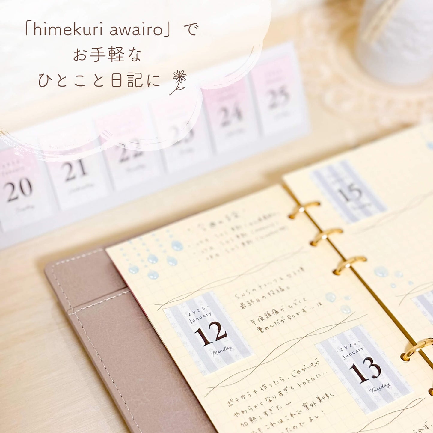 Himekuri 2026 Daily Sticky Calendar - Awairo