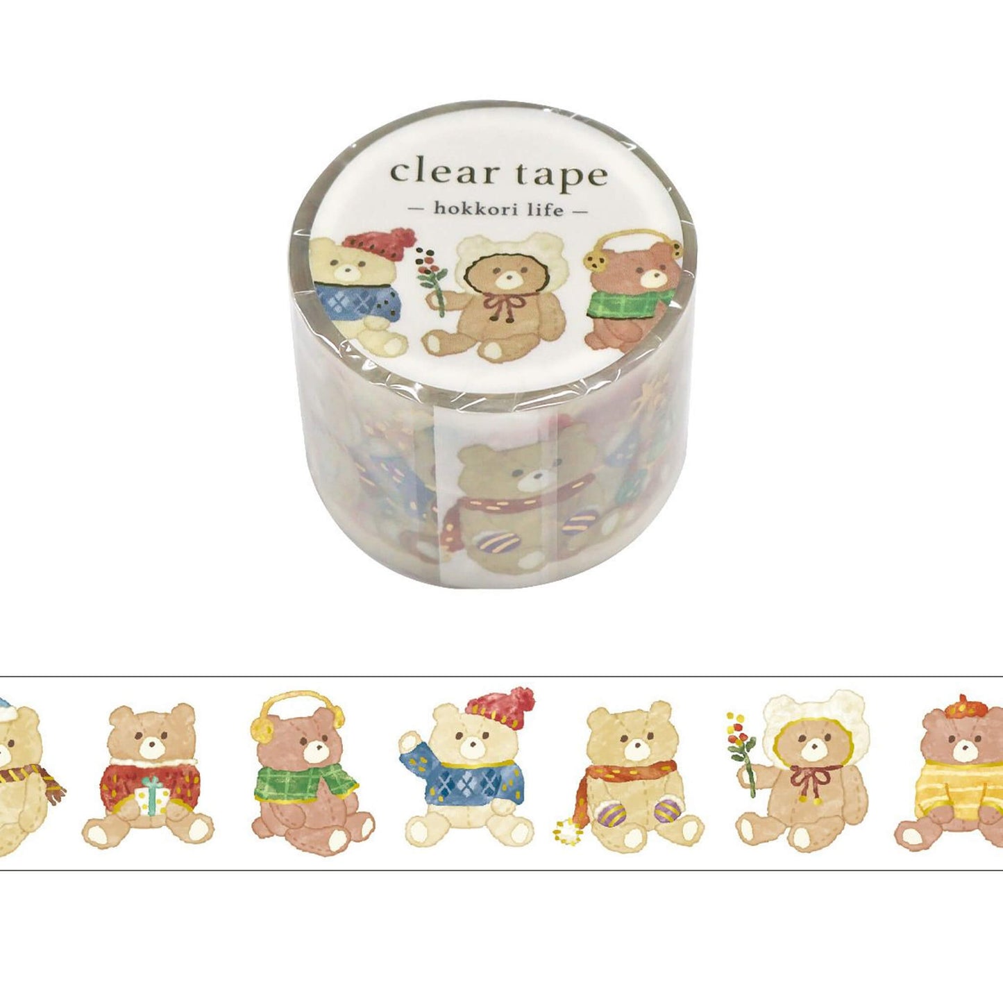 Mind Wave Hokkori Life Foil Clear Tape - Bear