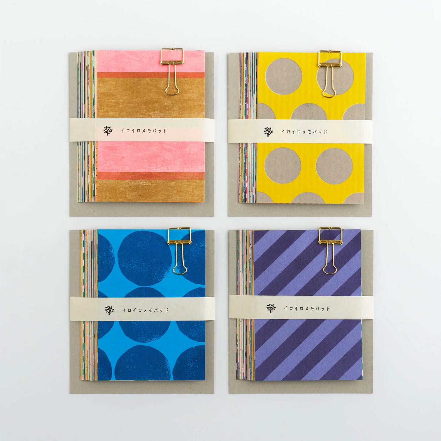Mizushima IROIRO Memo Pad - Dots & Stripes