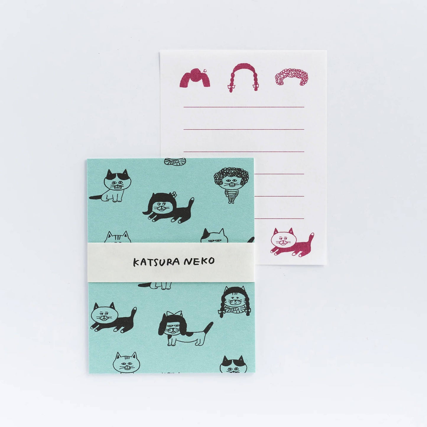 Mizushima × Keiko Shibata Mini Letter Set - Cats and Wigs