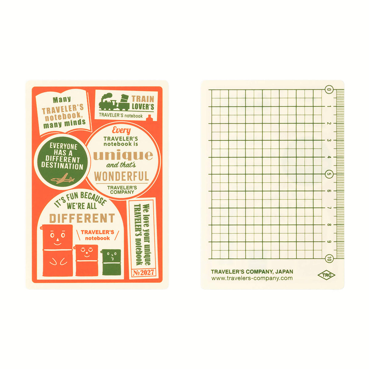 TRAVELER'S notebook 2027 - Plastic Sheet - Passport Size