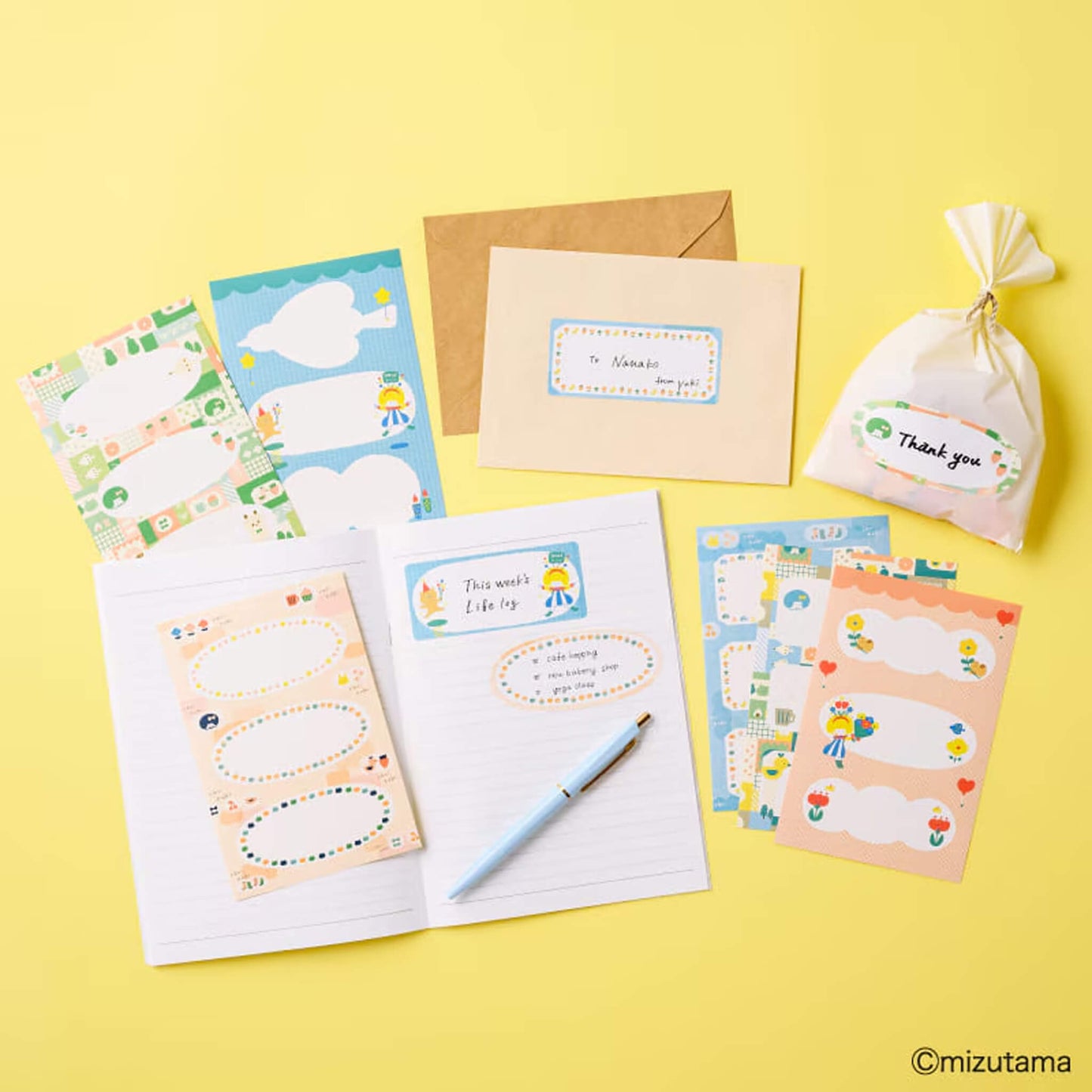 Hisago × Mizutama Choikaki Writable Sticker - Oval Patchwork