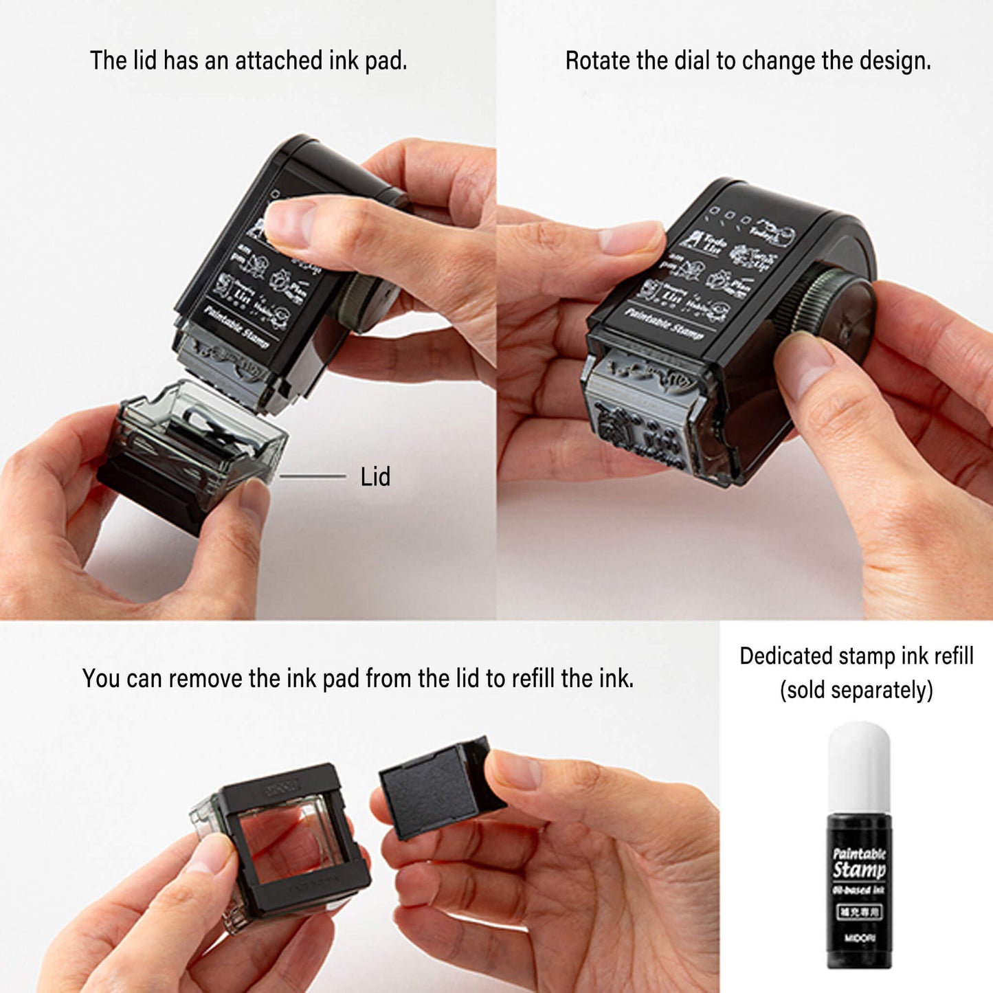 Midori Paintable Rotating Stamp Dial - List
