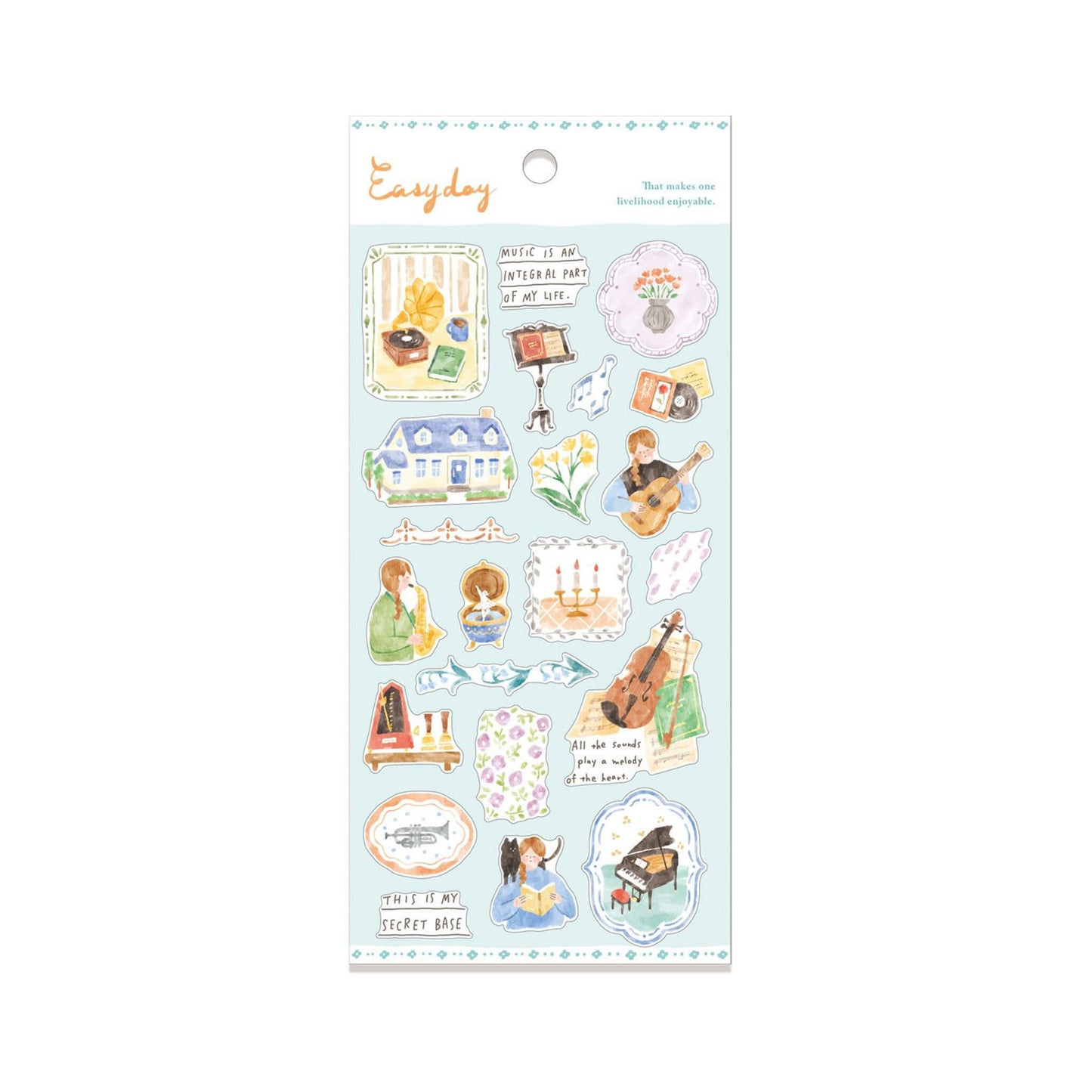 Mind Wave Easy Day Sticker - Music