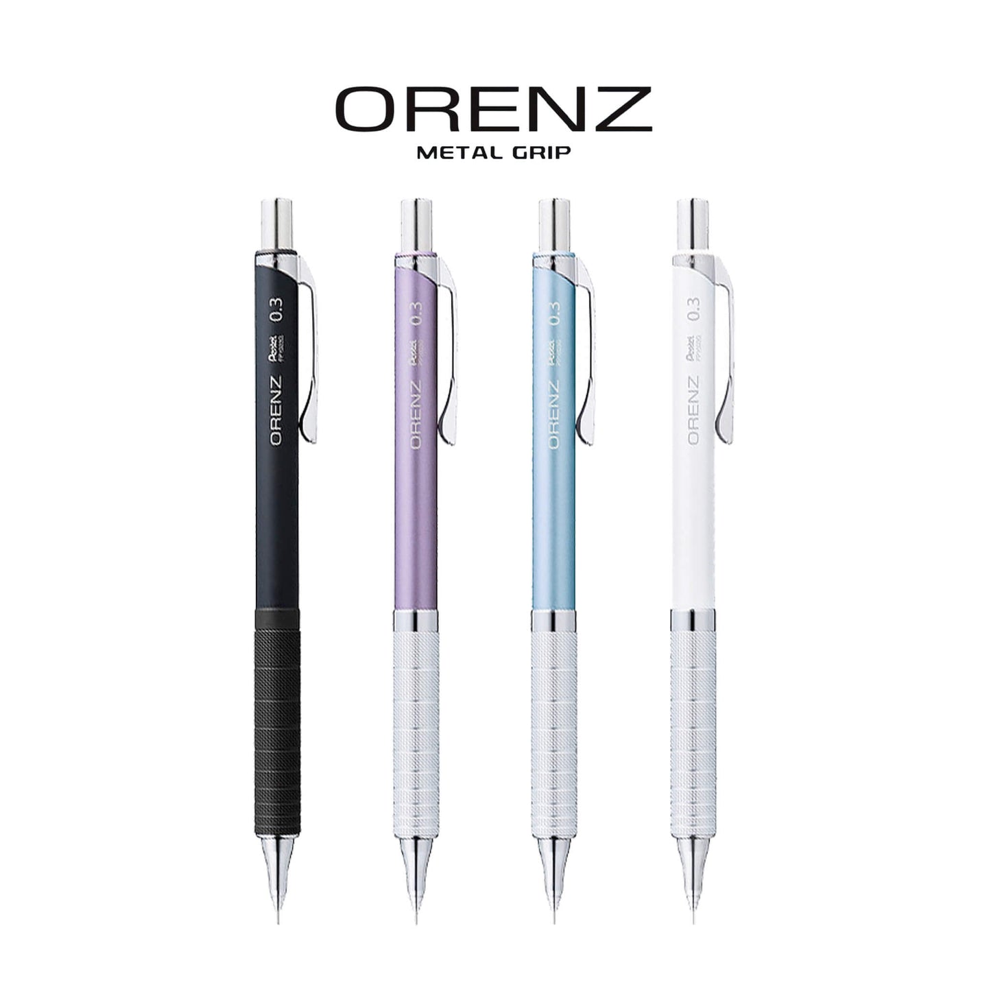 Pentel Orenz Mechanical Pencil Metal Grip Type 0.3mm