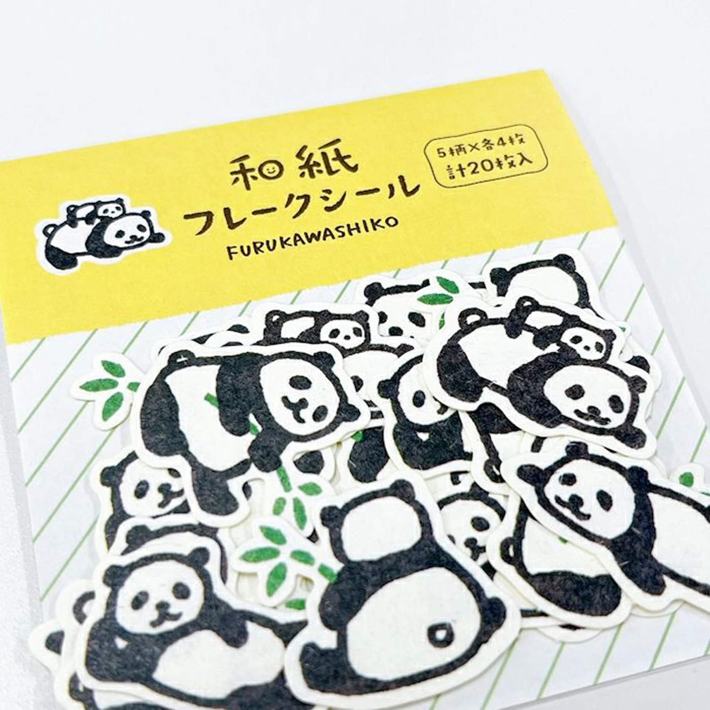 Furukawa Shiko Washi Flake Sticker - Panda