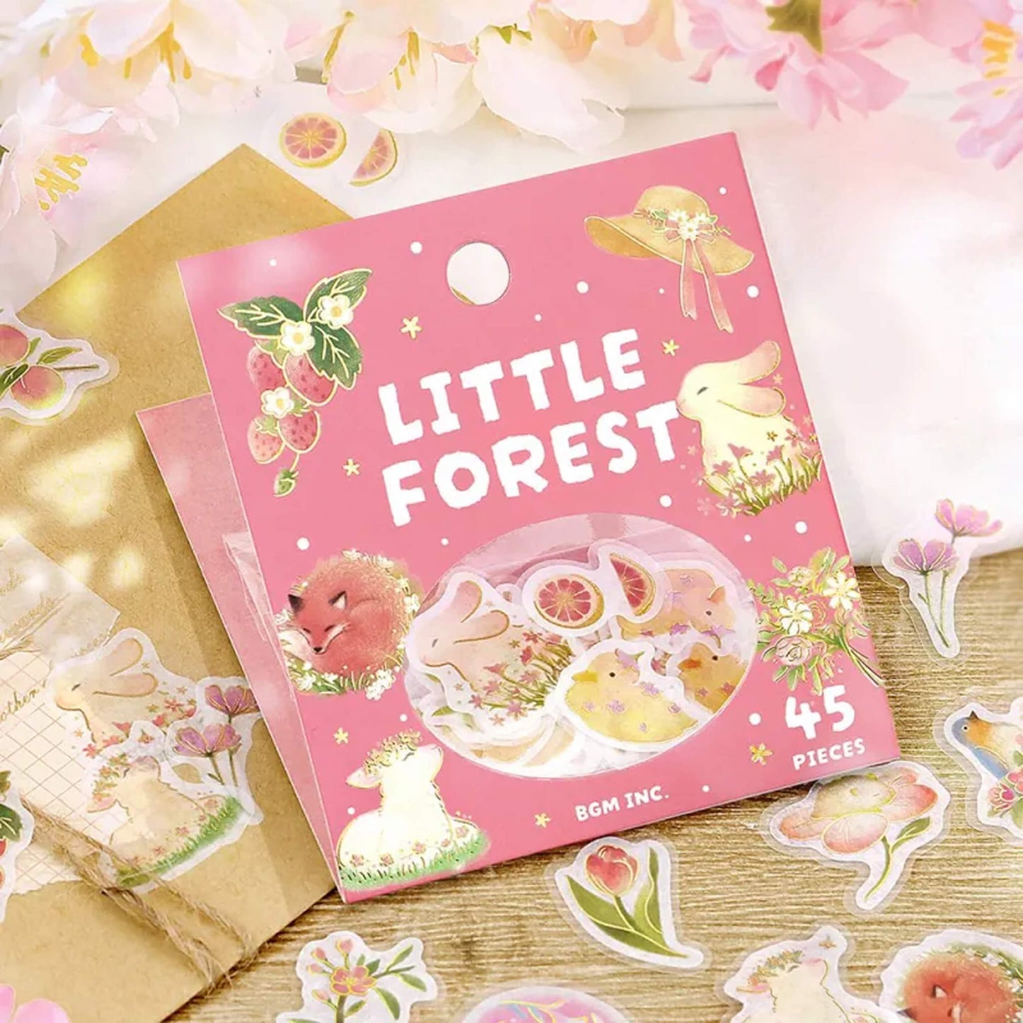 BGM Flake Sticker Little Forest - Pink