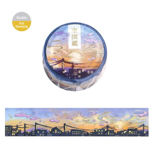 BGM Foil Washi Tape Sky Picture Book - Sunset
