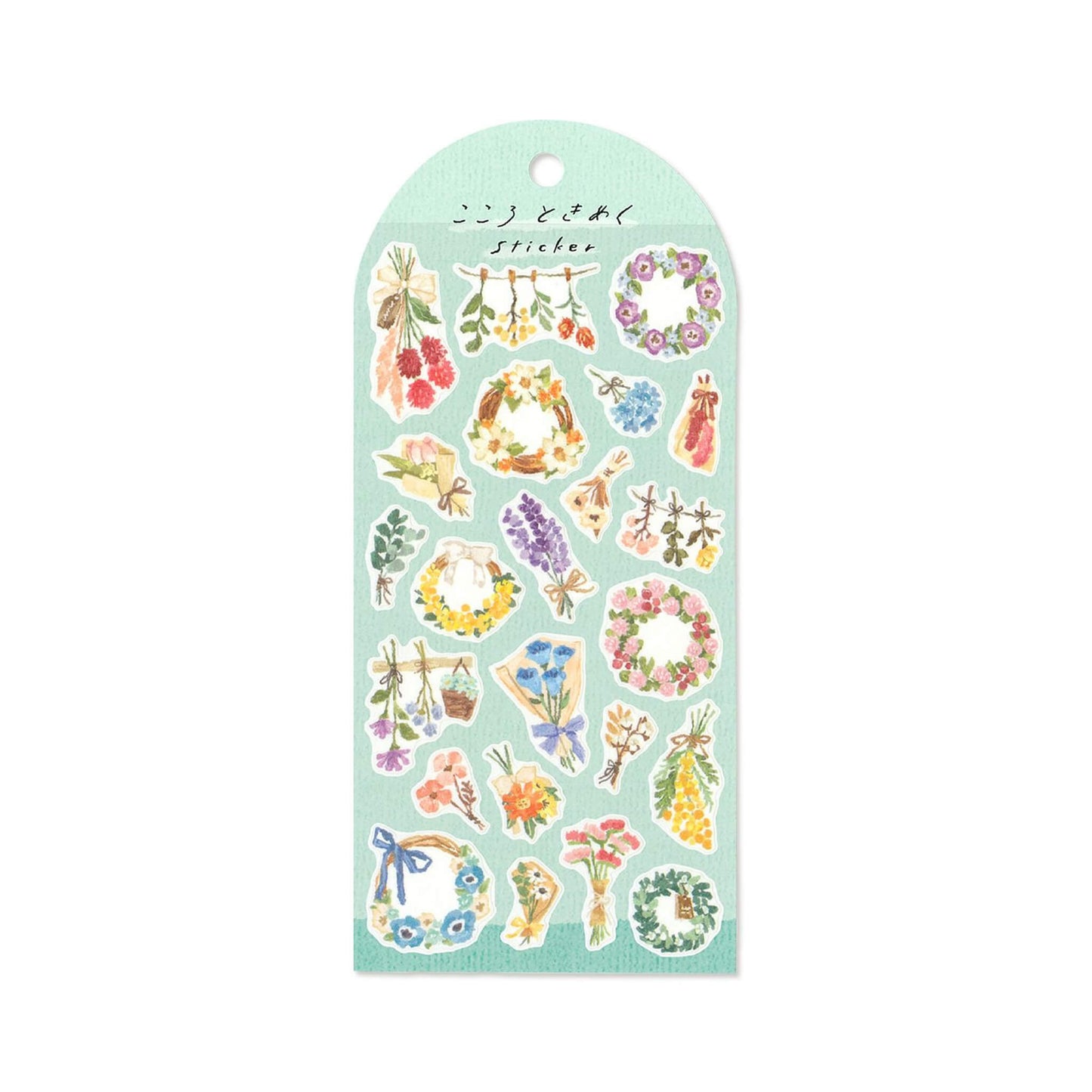 Mind Wave Fluttering Heart Sticker - Wreath