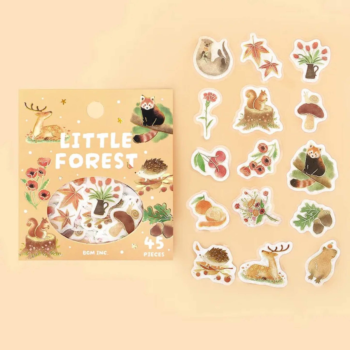 BGM Flake Sticker Little Forest - Yellow