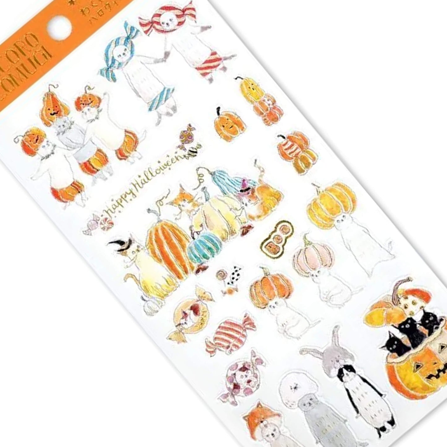 Active Corporation × Tocoro Comugi Halloween Sticker Pumpkin - Sticker Sheets