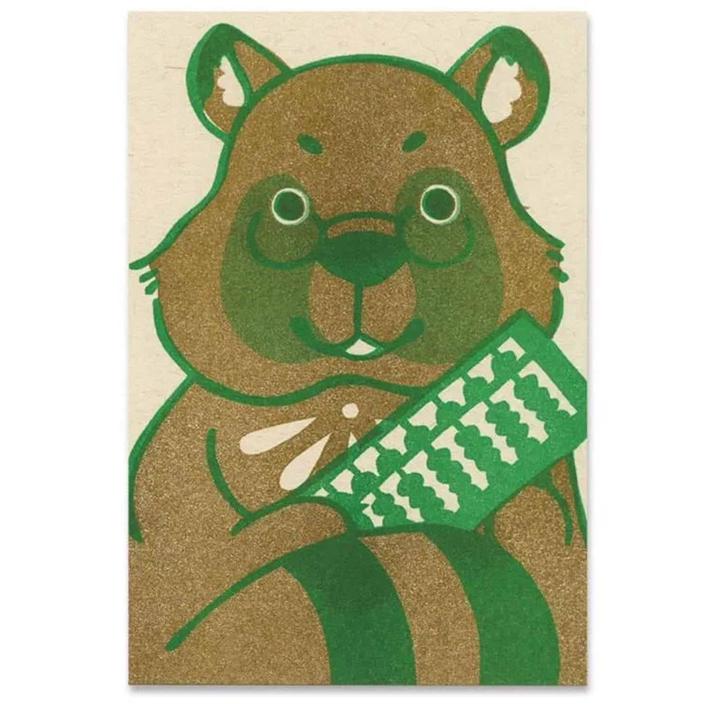 Active Corporation × Umeya / Mori Kanae Retro Printing Postcard - Tanuki - Postcards