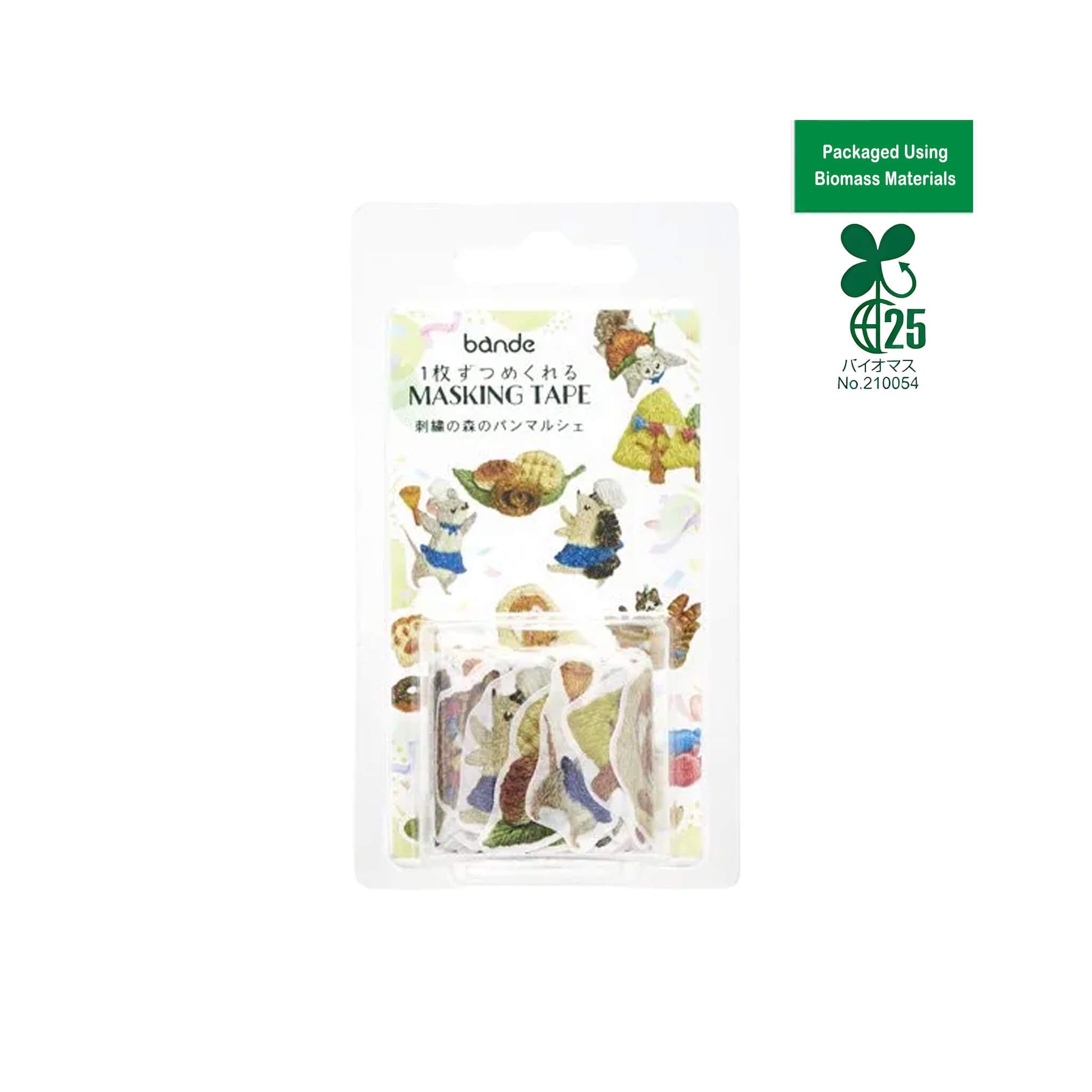 Bande Washi Sticker Roll - Embroidered Forest Bread Market - Roll Stickers