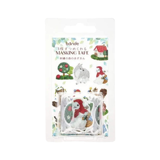 Bande Washi Sticker Roll - Embroidered Forest Red Riding Hood - Roll Stickers
