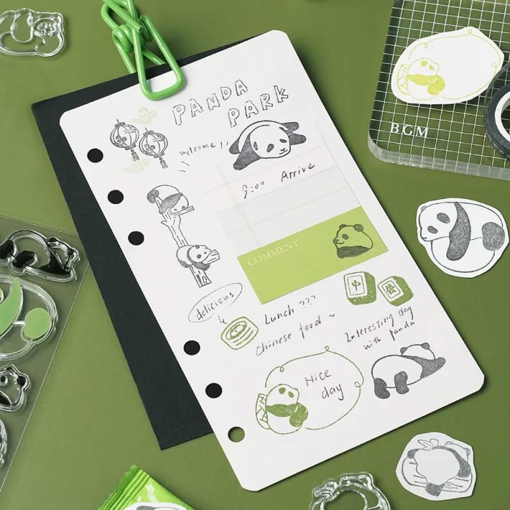 BGM Clear Stamp - Panda Diary - Clear Stamps