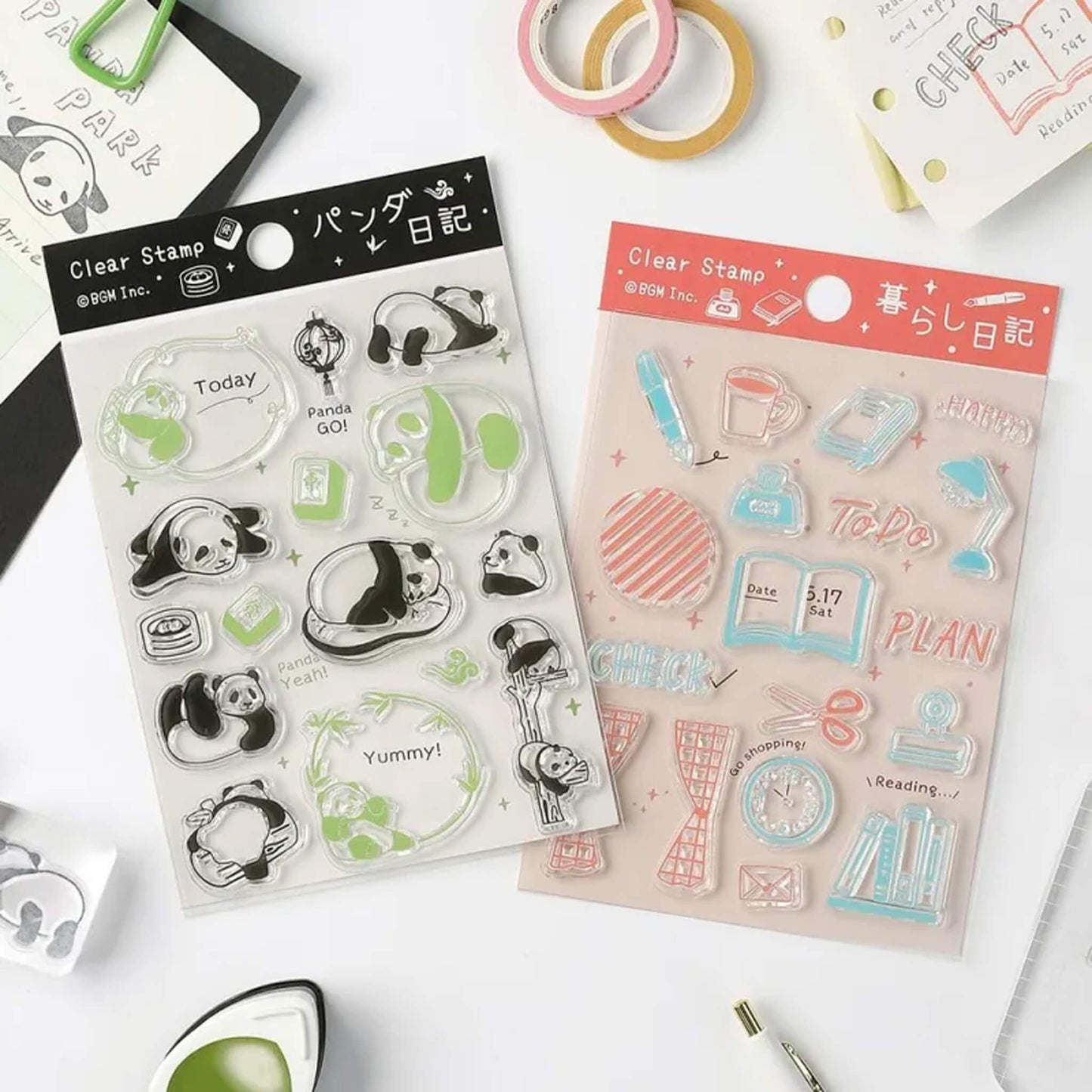 BGM Clear Stamp - Panda Diary - Clear Stamps