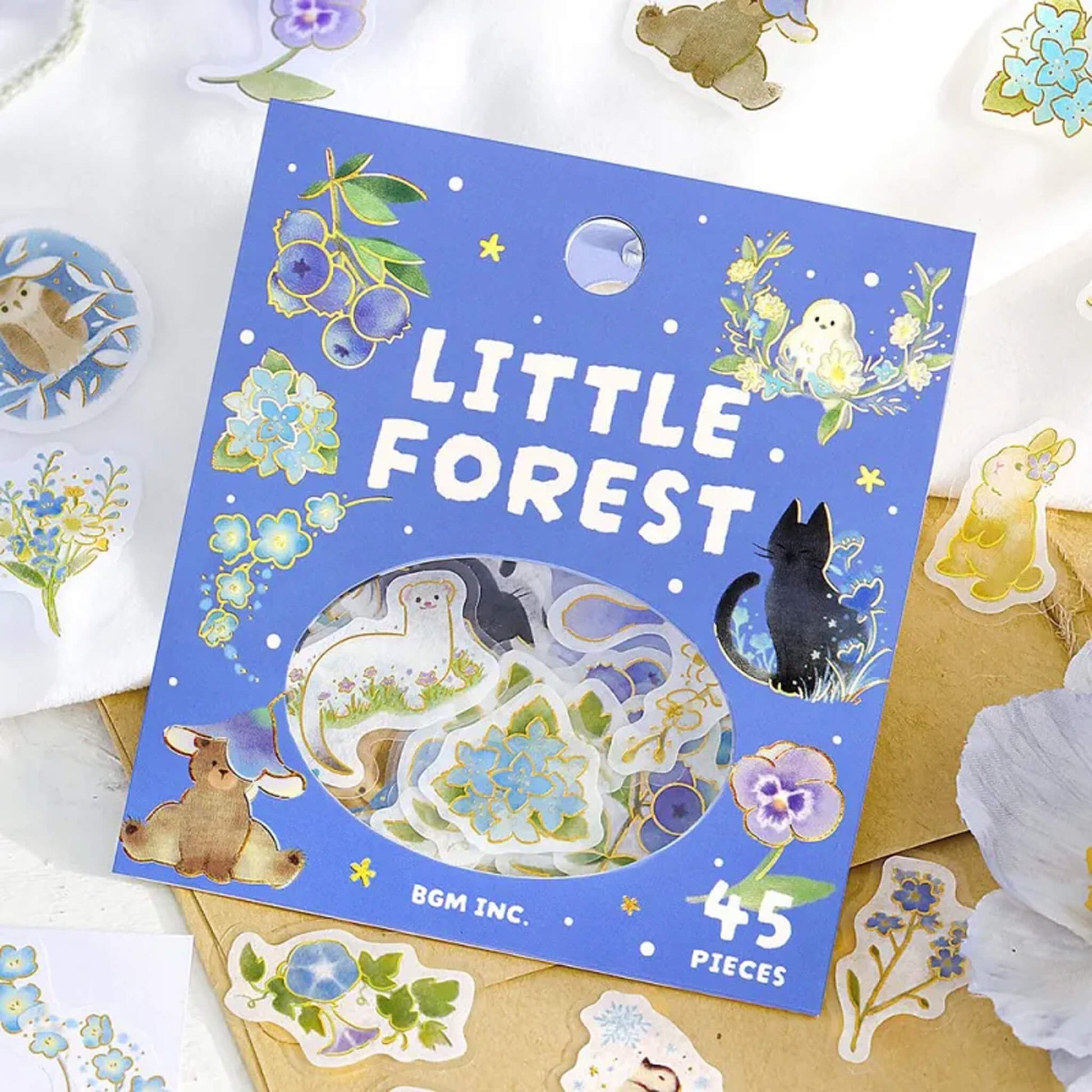 BGM Flake Sticker Little Forest - Blue - Flake Stickers