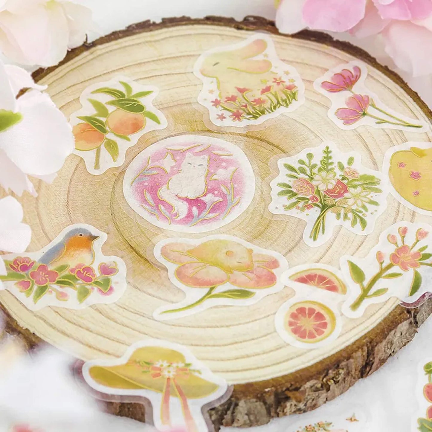 BGM Flake Sticker Little Forest - Pink - Flake Stickers