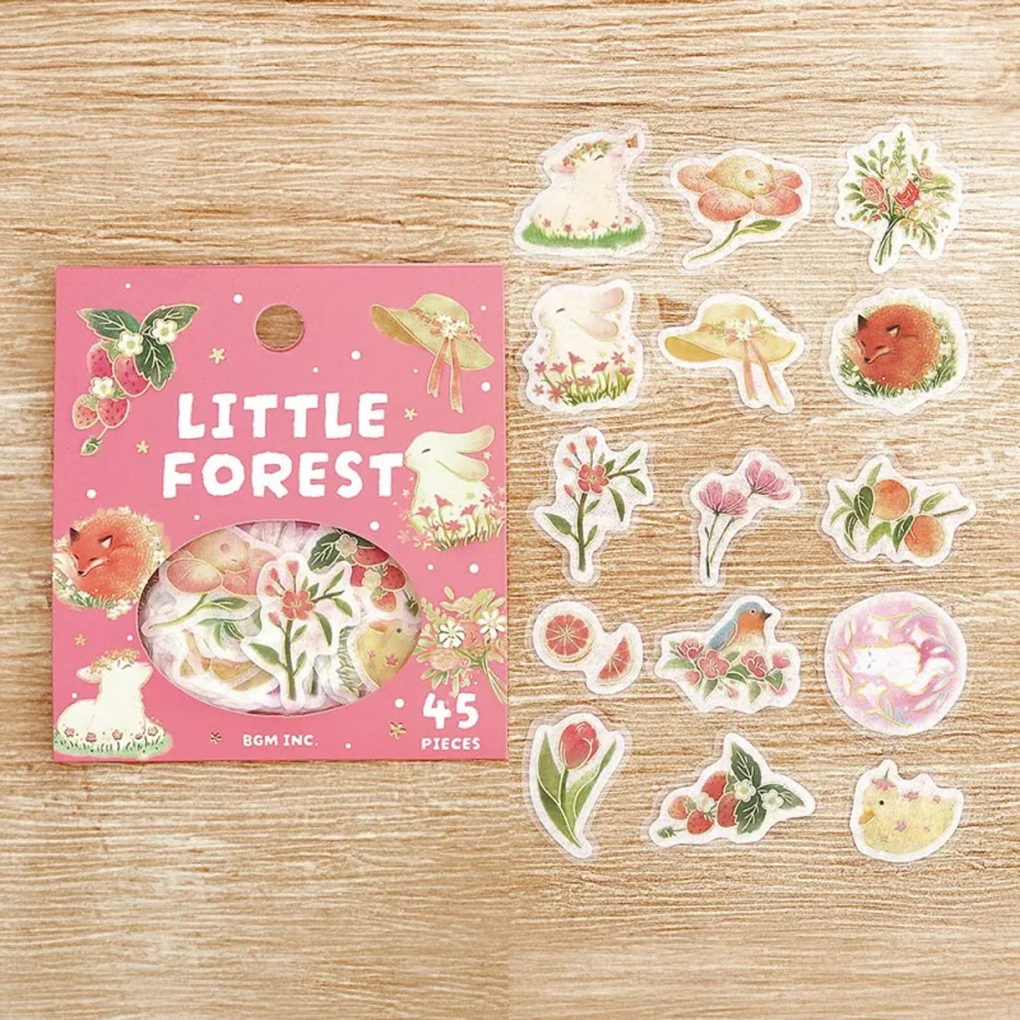 BGM Flake Sticker Little Forest - Pink - Flake Stickers