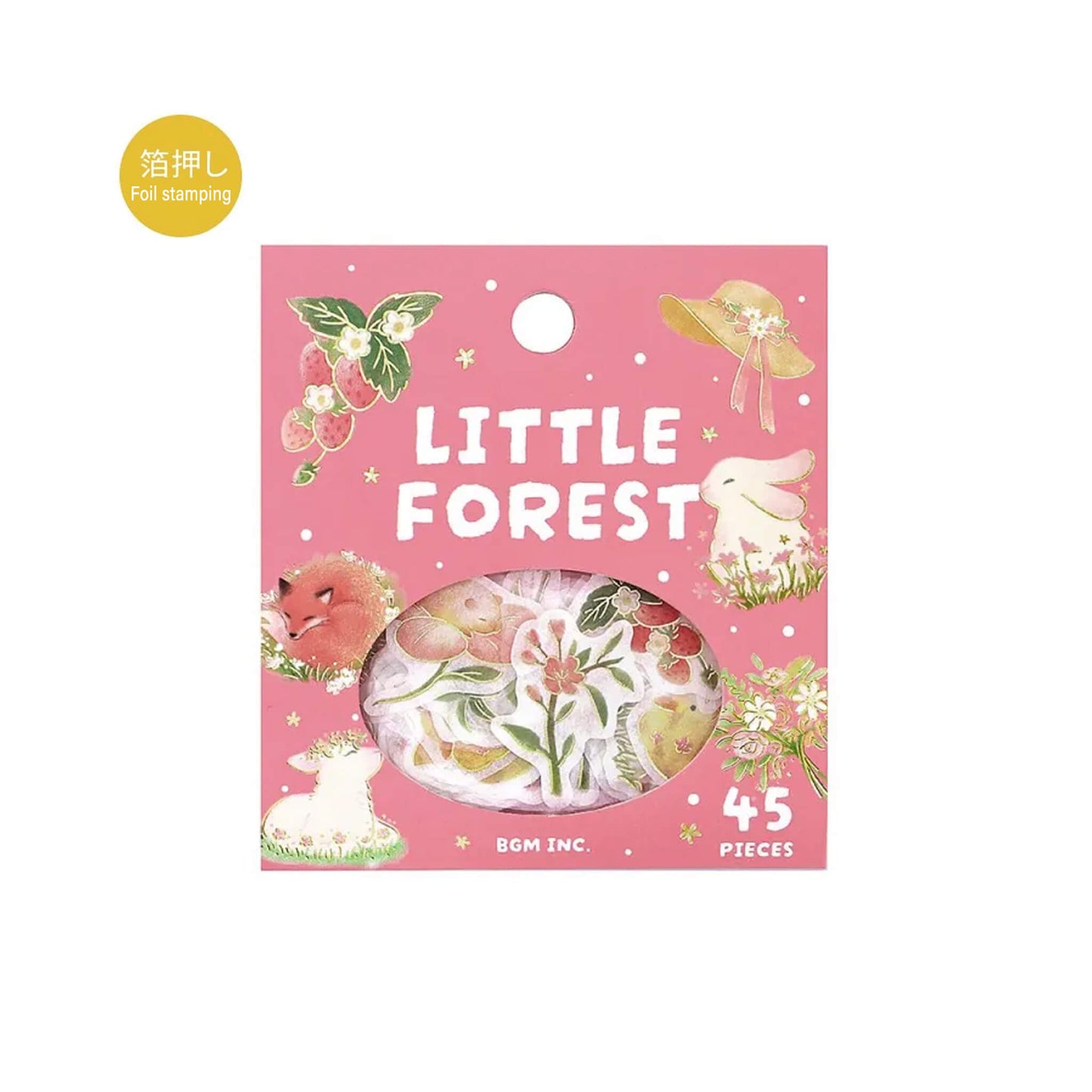 BGM Flake Sticker Little Forest - Pink - Flake Stickers