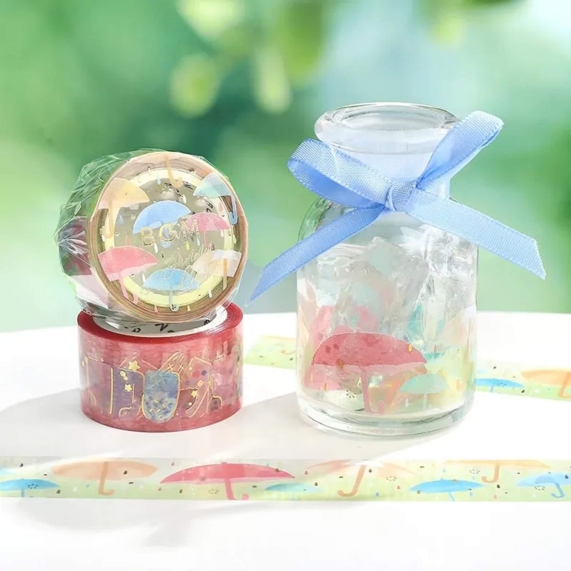 BGM Foil Clear Tape 2025 Summer Limited - Colorful Umbrella - PET Film Tapes