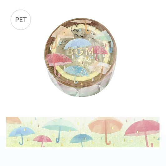 BGM Foil Clear Tape 2025 Summer Limited - Colorful Umbrella - PET Film Tapes
