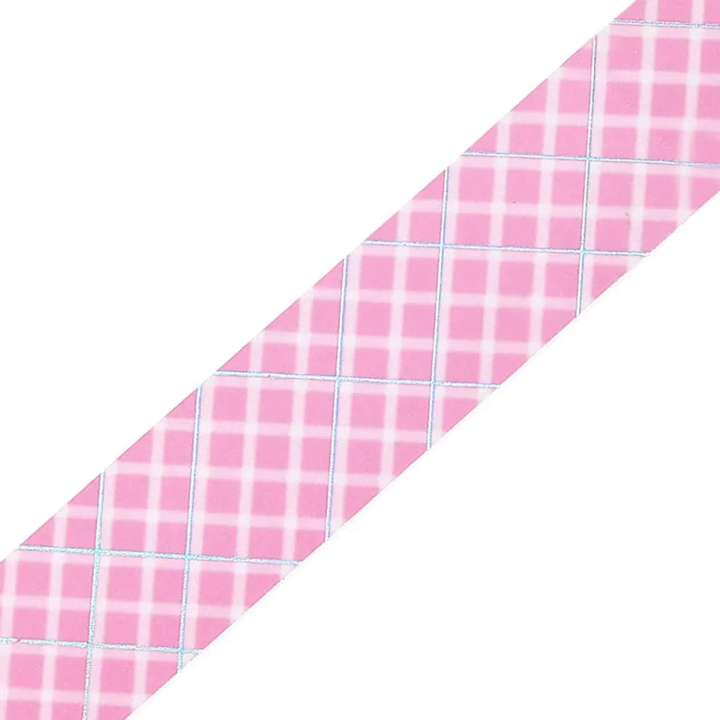 BGM Foil Clear Tape - Pink Plaid - PET Film Tapes
