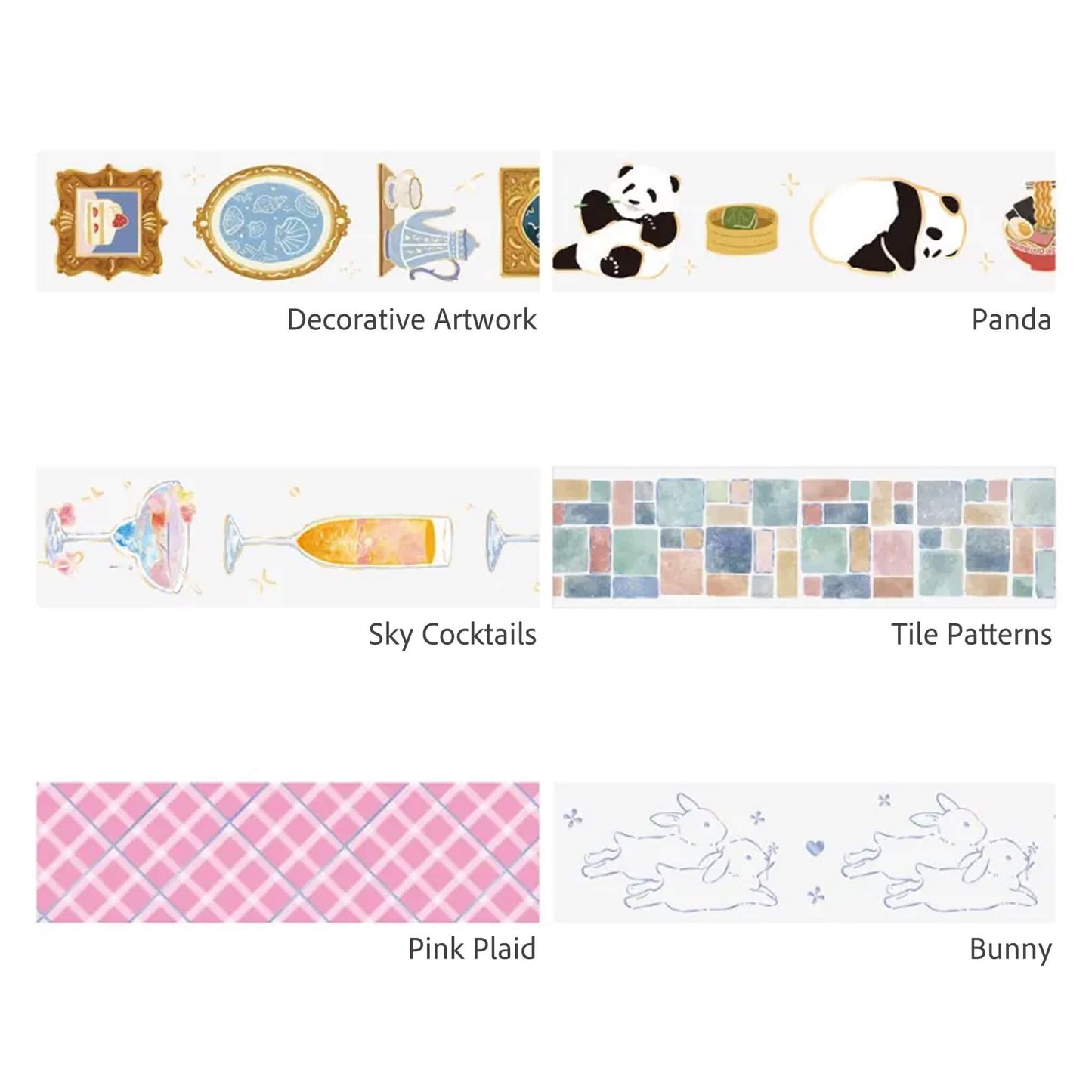 BGM Foil Clear Tape - Tile Patterns - PET Film Tapes