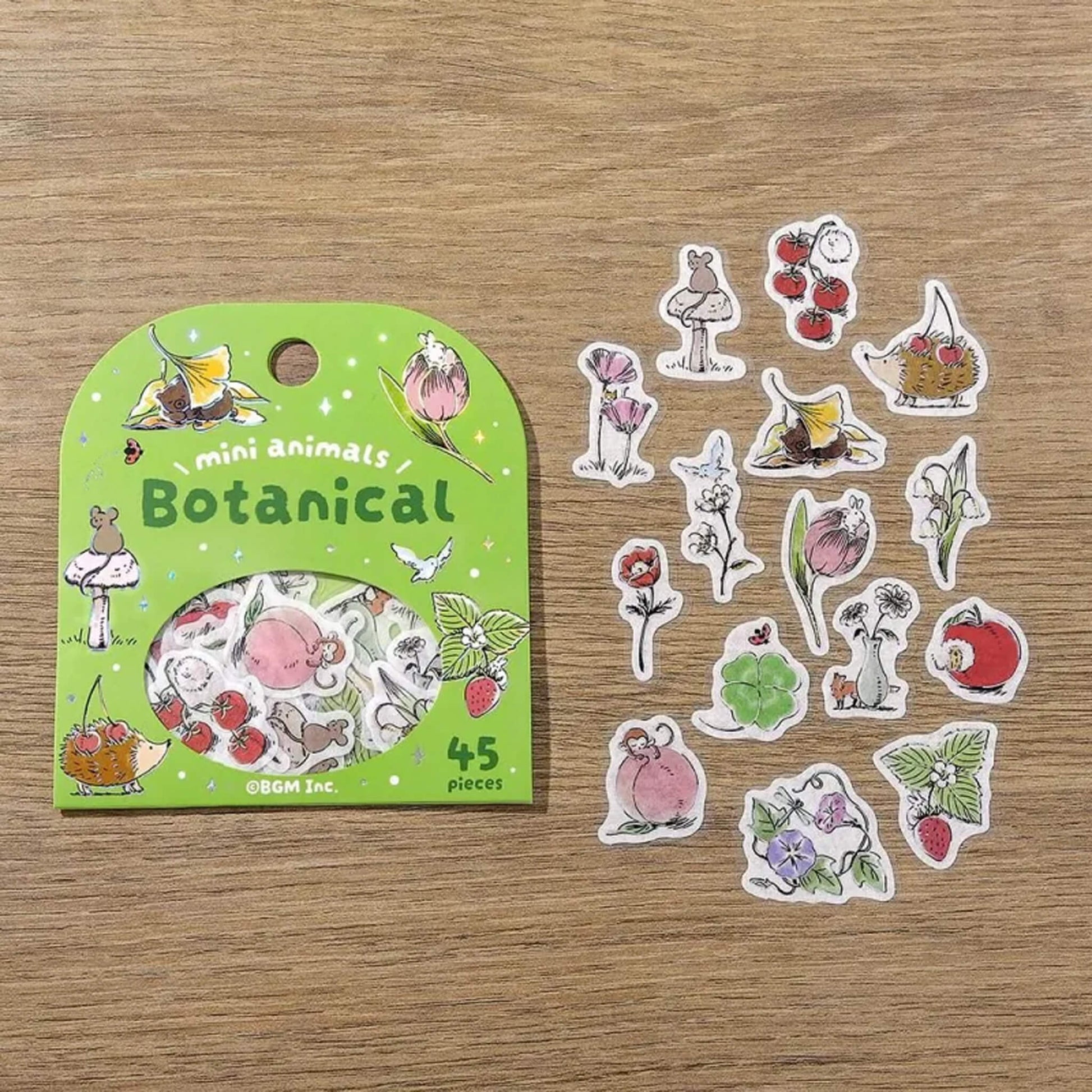 BGM Foil Flake Sticker Mini Animals - Botanical - Flake Stickers