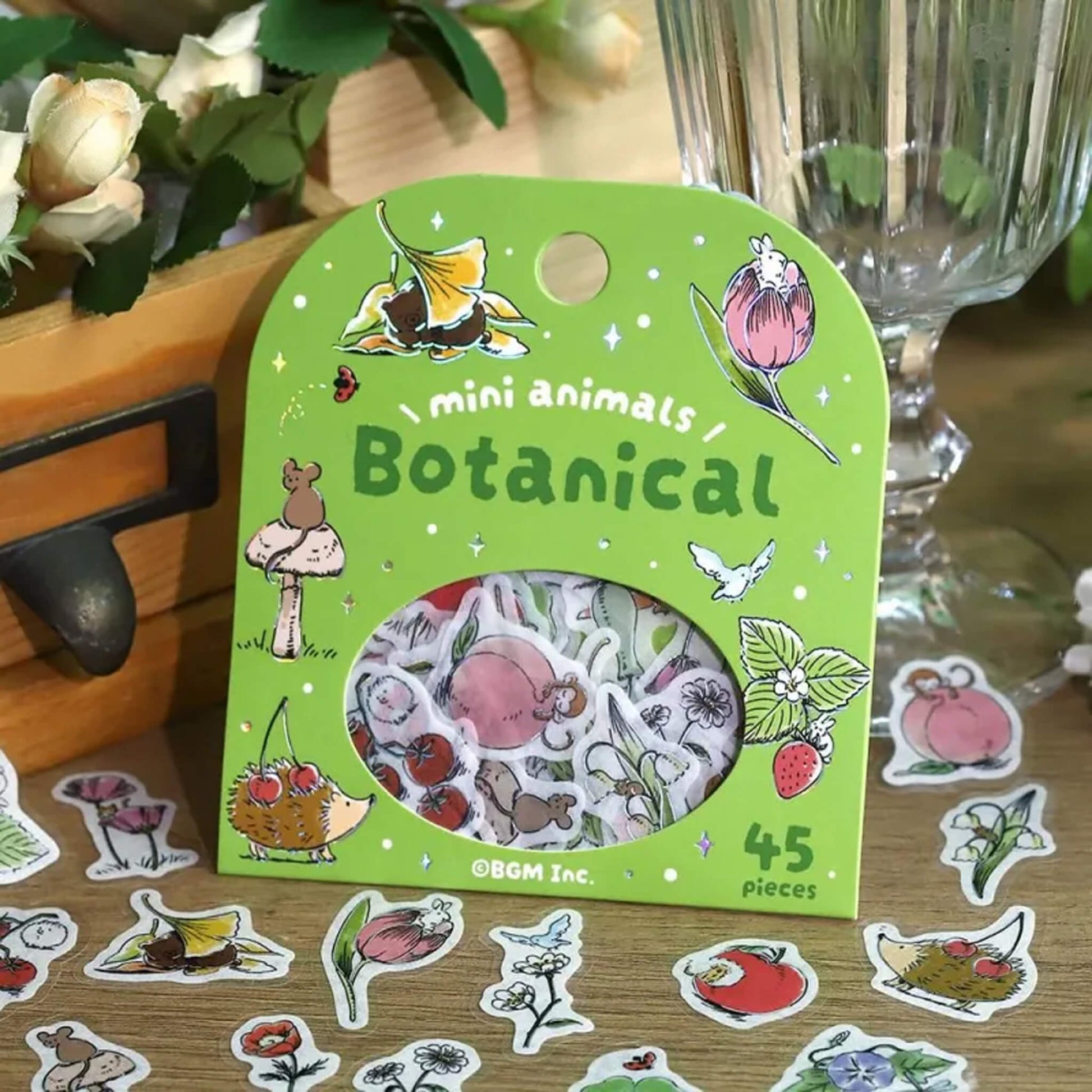 BGM Foil Flake Sticker Mini Animals - Botanical - Flake Stickers
