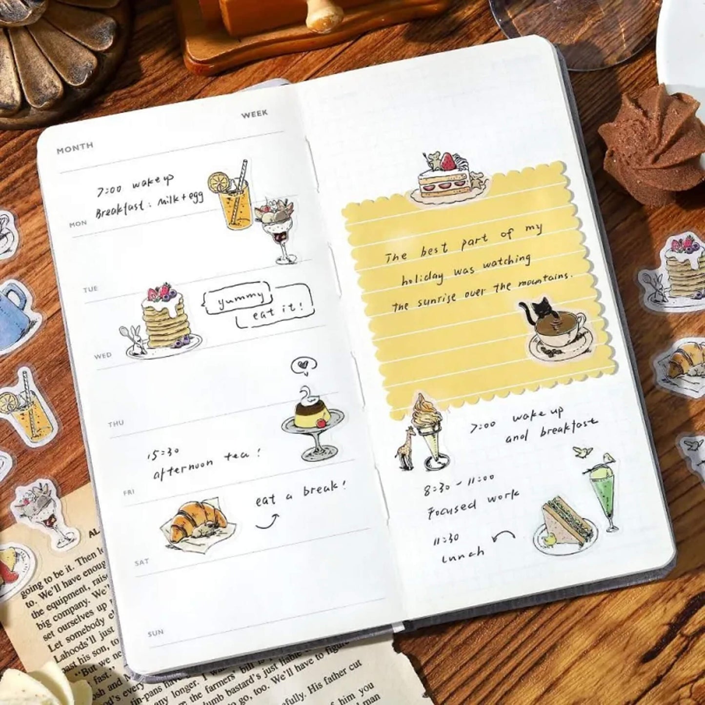 BGM Foil Flake Sticker Mini Animals - Cafe - Flake Stickers
