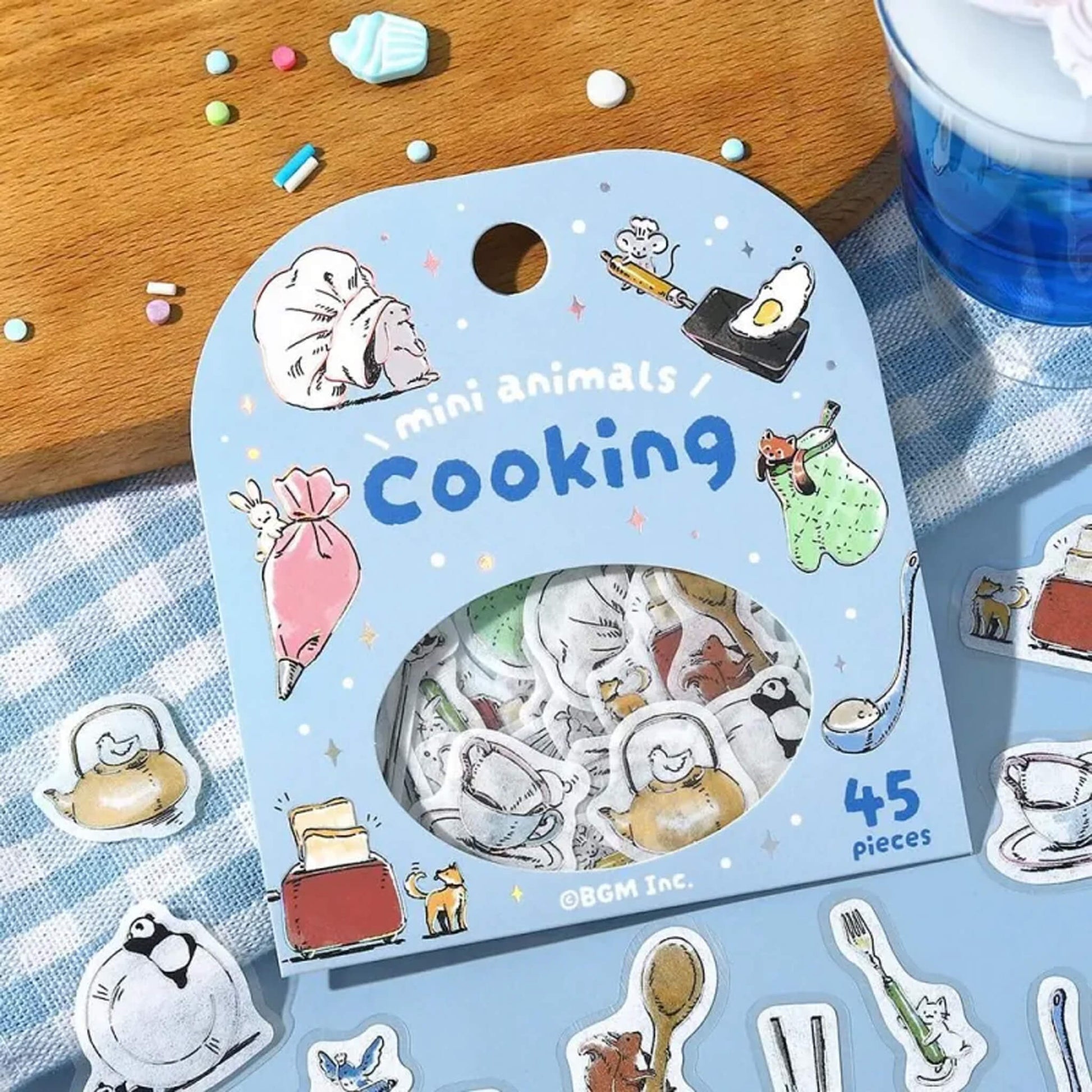 BGM Foil Flake Sticker Mini Animals - Cooking - Flake Stickers