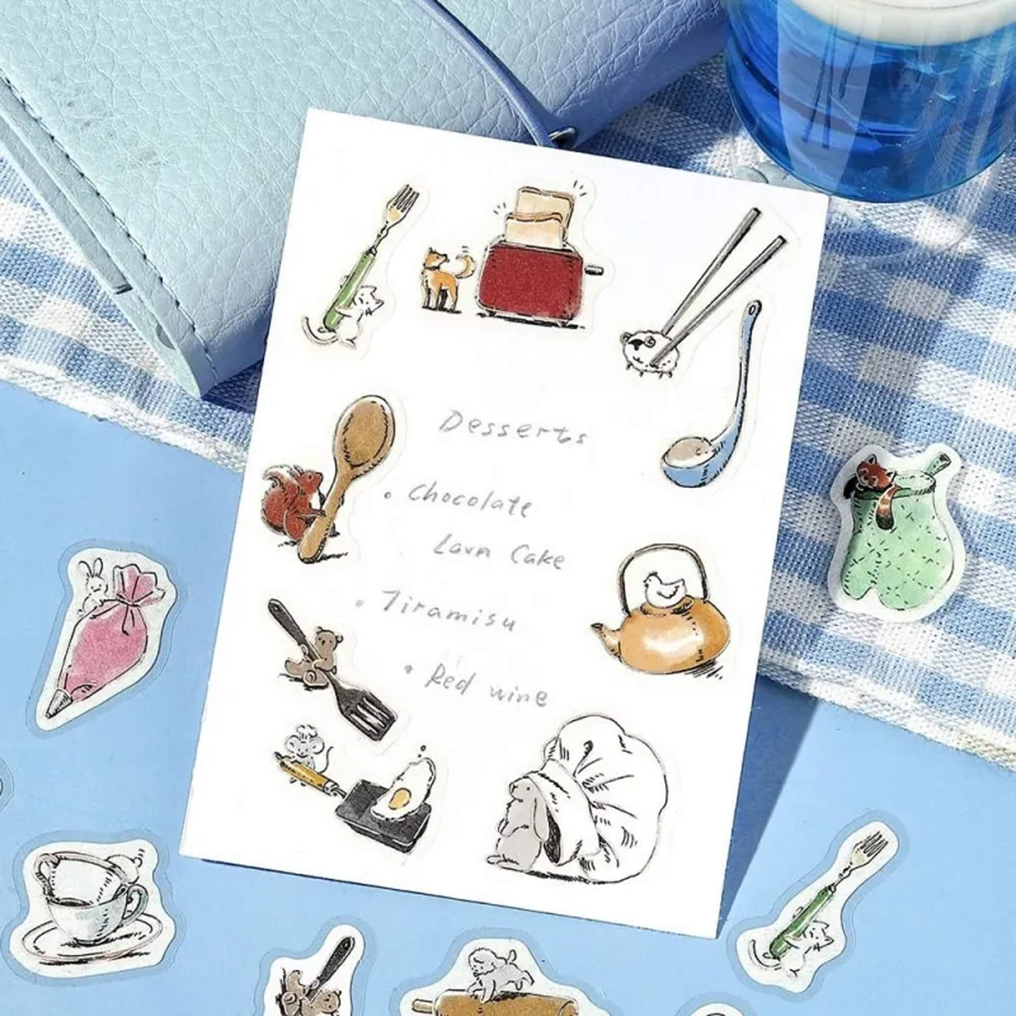 BGM Foil Flake Sticker Mini Animals - Cooking - Flake Stickers