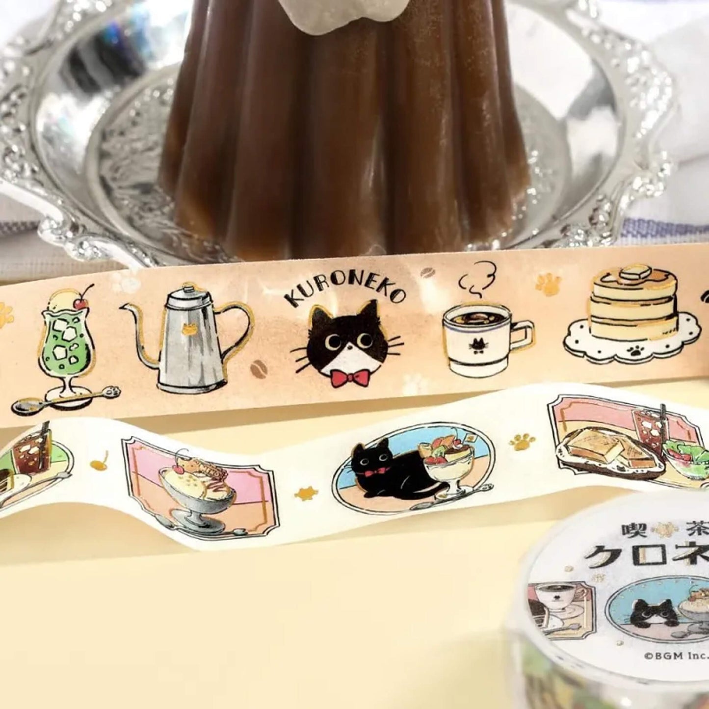 BGM Foil Washi Tape Black Cat Café - Today's Menu - Washi Tapes