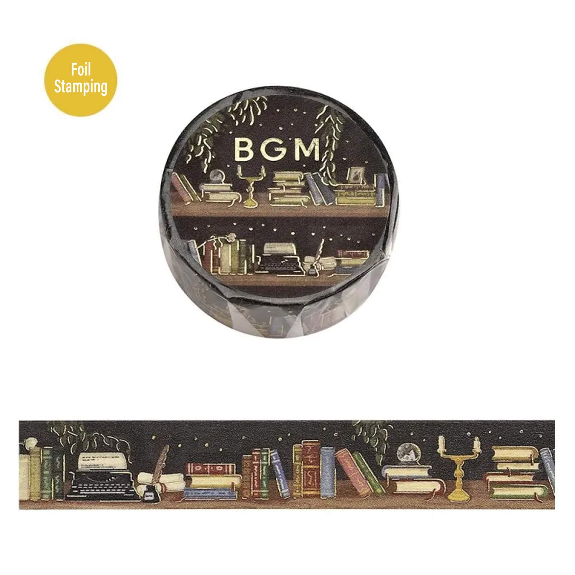 BGM Foil Washi Tape - Midnight Bookshelf - Washi Tapes
