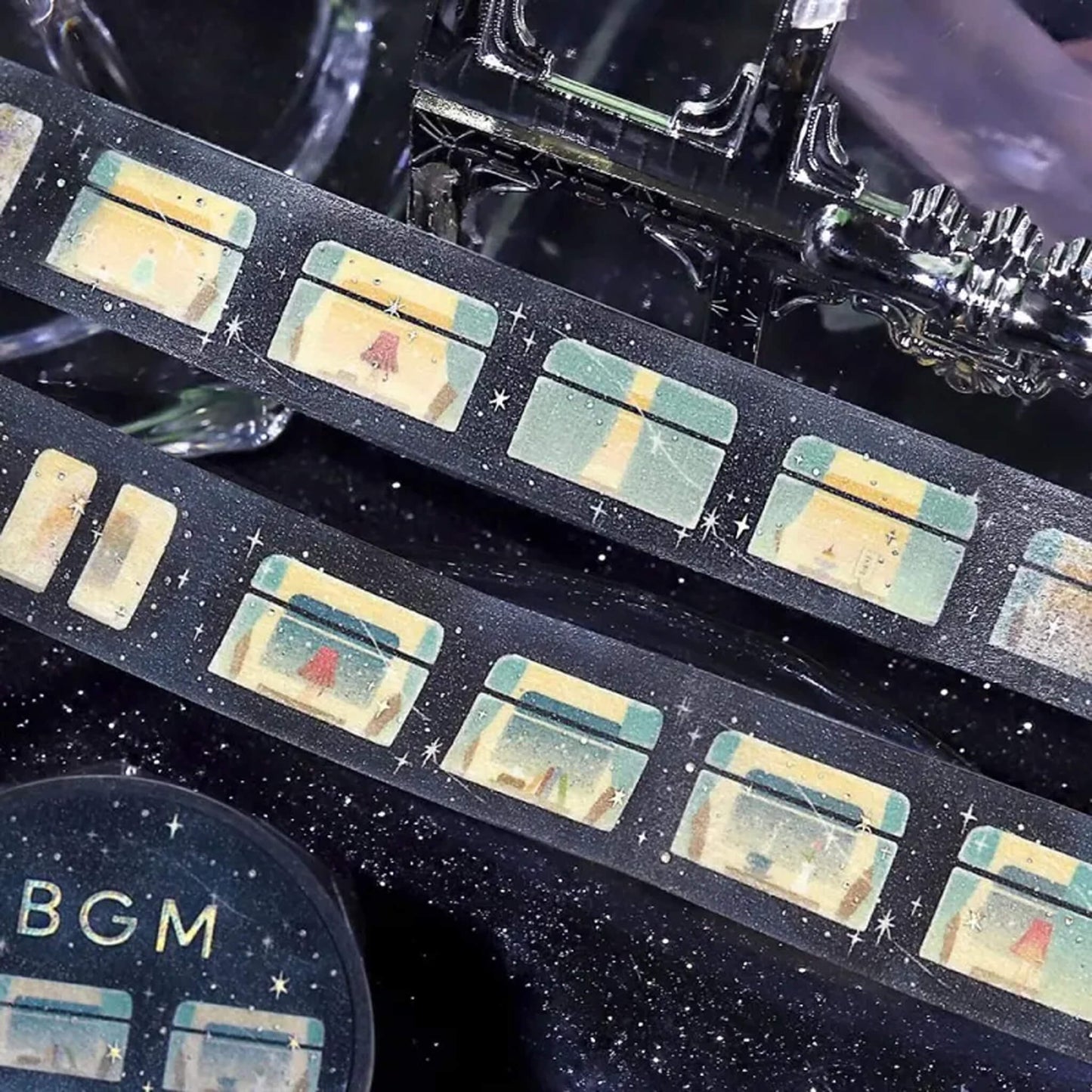 BGM Foil Washi Tape - Night Train Through the Stars - Washi Tapes