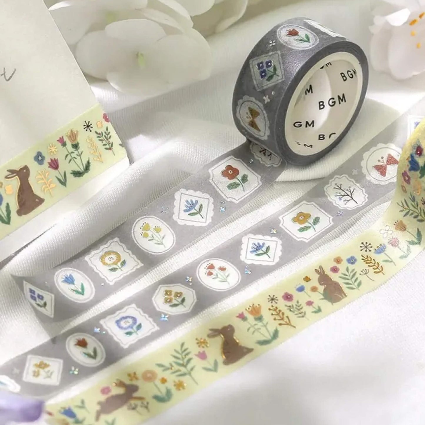 BGM Foil Washi Tape Nordic Forest - Flower Frame - Washi Tapes