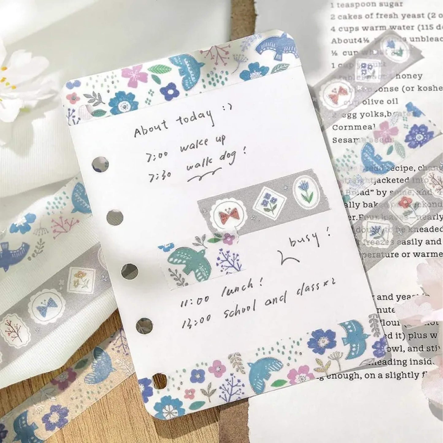 BGM Foil Washi Tape Nordic Forest - Flower Frame - Washi Tapes