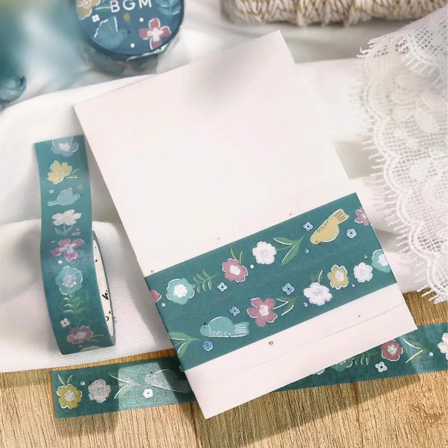 BGM Foil Washi Tape Nordic Forest - Flower Melody - Washi Tapes