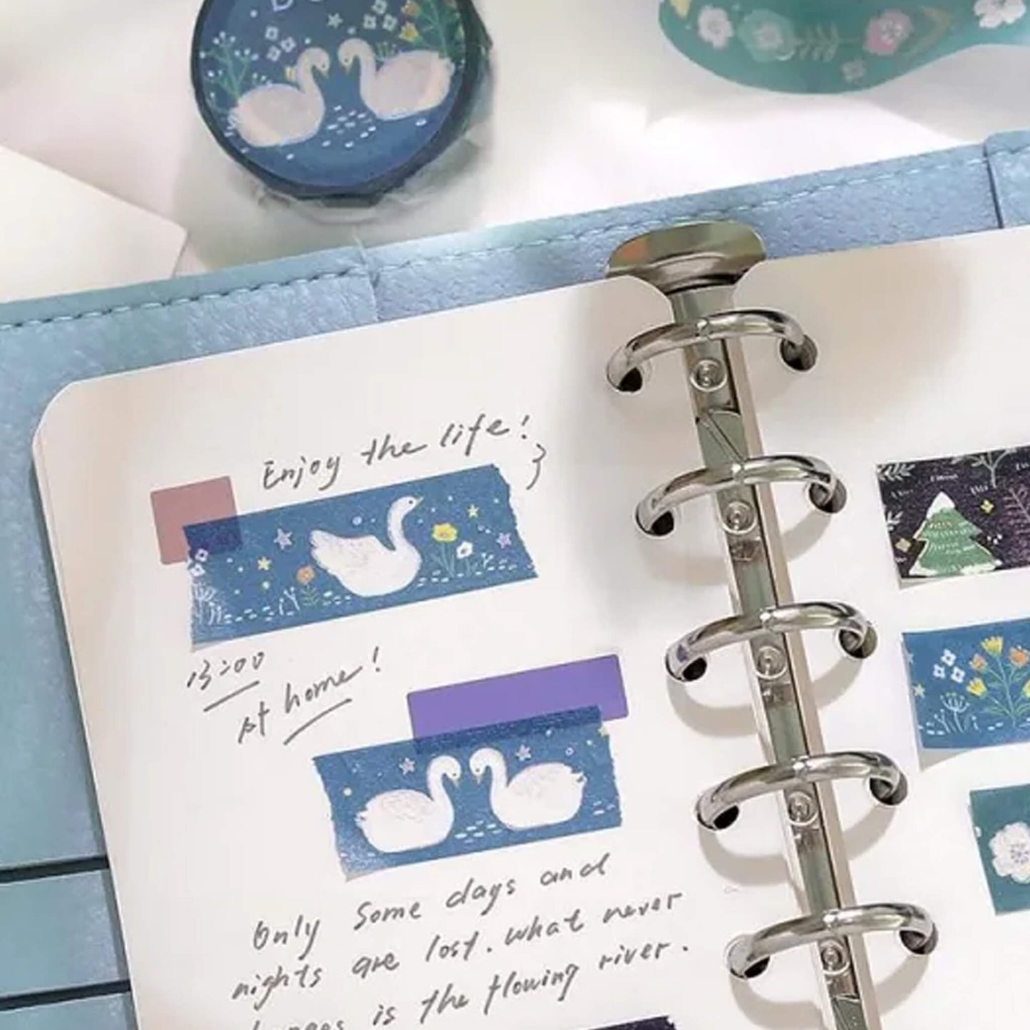BGM Foil Washi Tape Nordic Forest - Swan Lake - Washi Tapes
