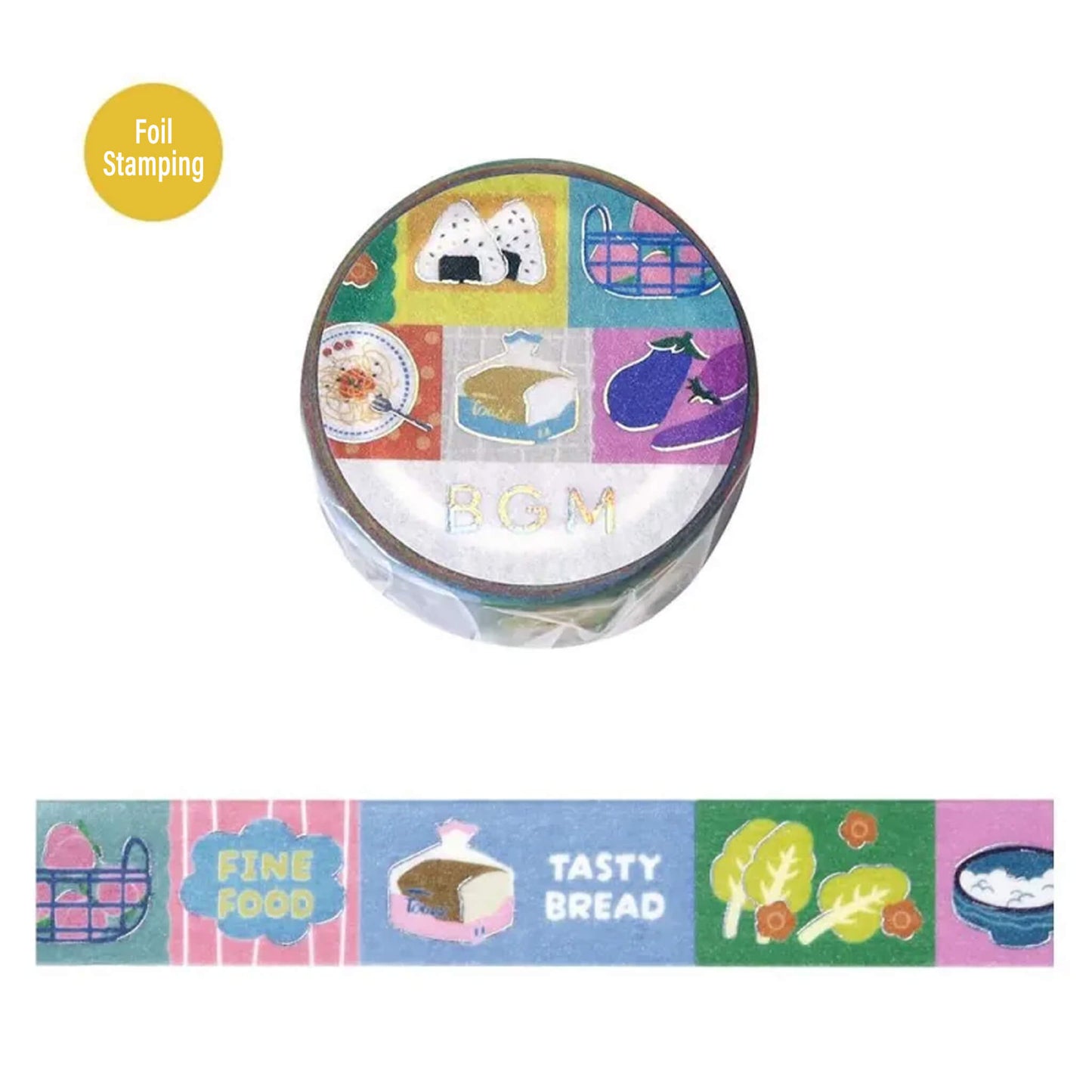 BGM Foil Washi Tape - Pop Food - Washi Tapes