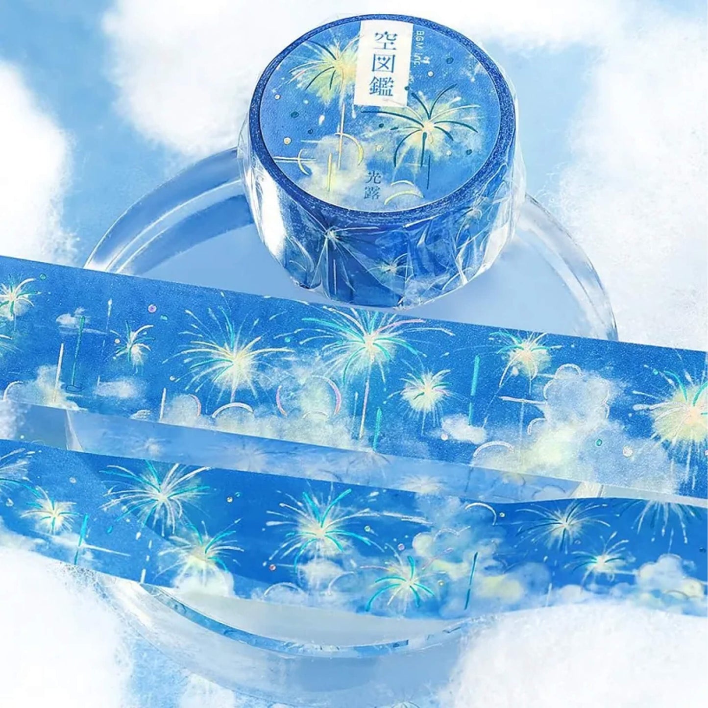 BGM Foil Washi Tape Sky Picture Book - Light Dew - Washi Tapes