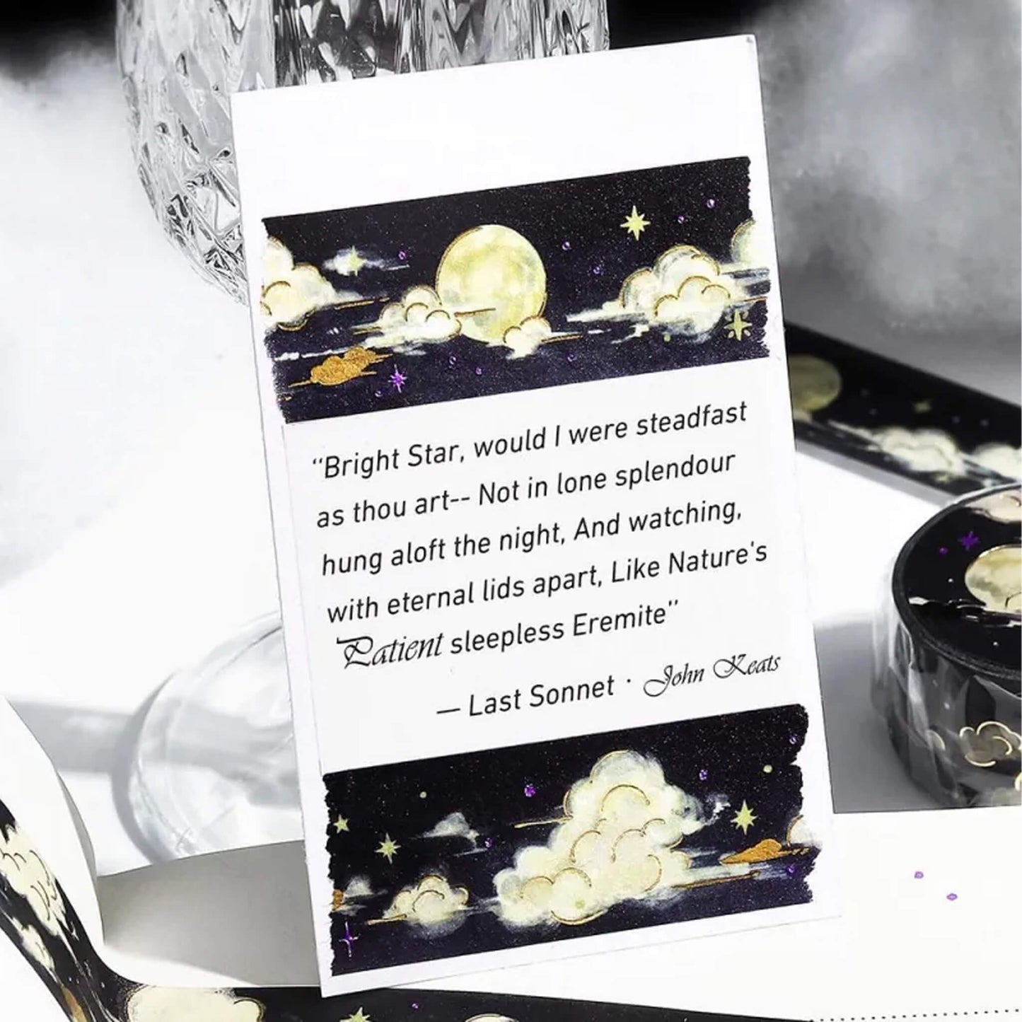 BGM Foil Washi Tape Sky Picture Book - Moonlit Night - Washi Tapes